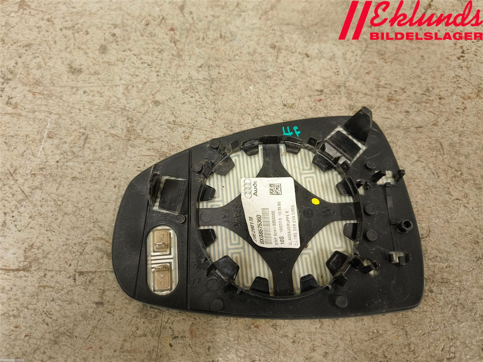Audi A1/S1 11-18 Spegelglas Hö