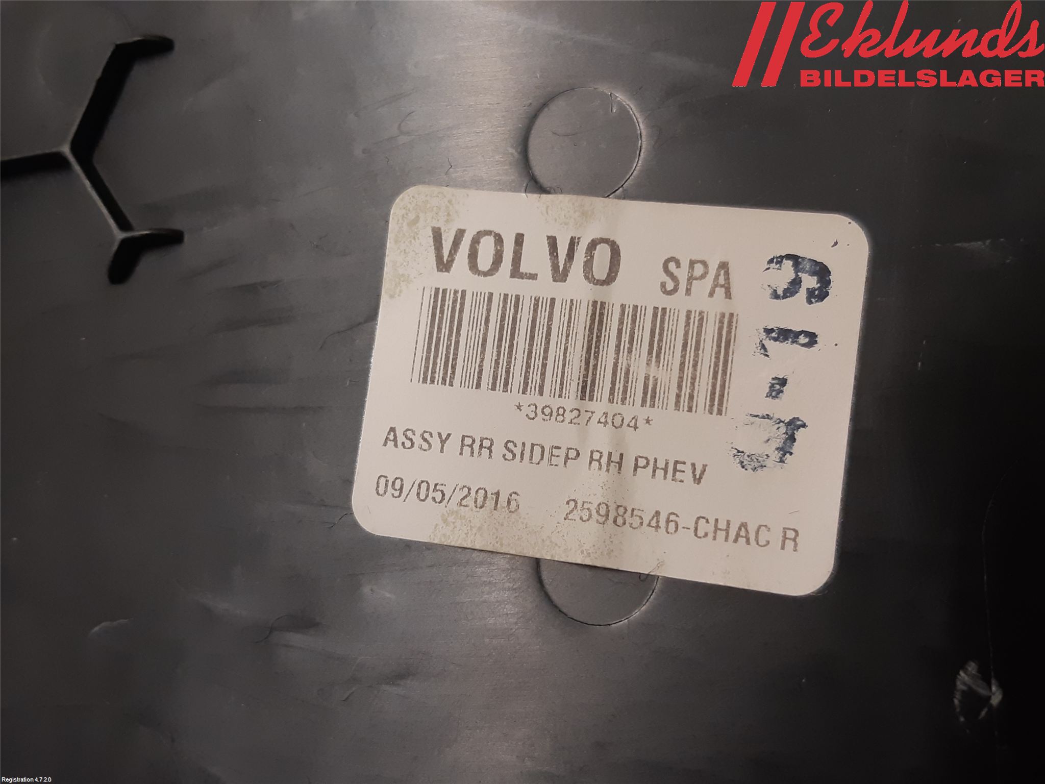 Volvo XC90/RECHARGE 16- Inr Tunnelfack