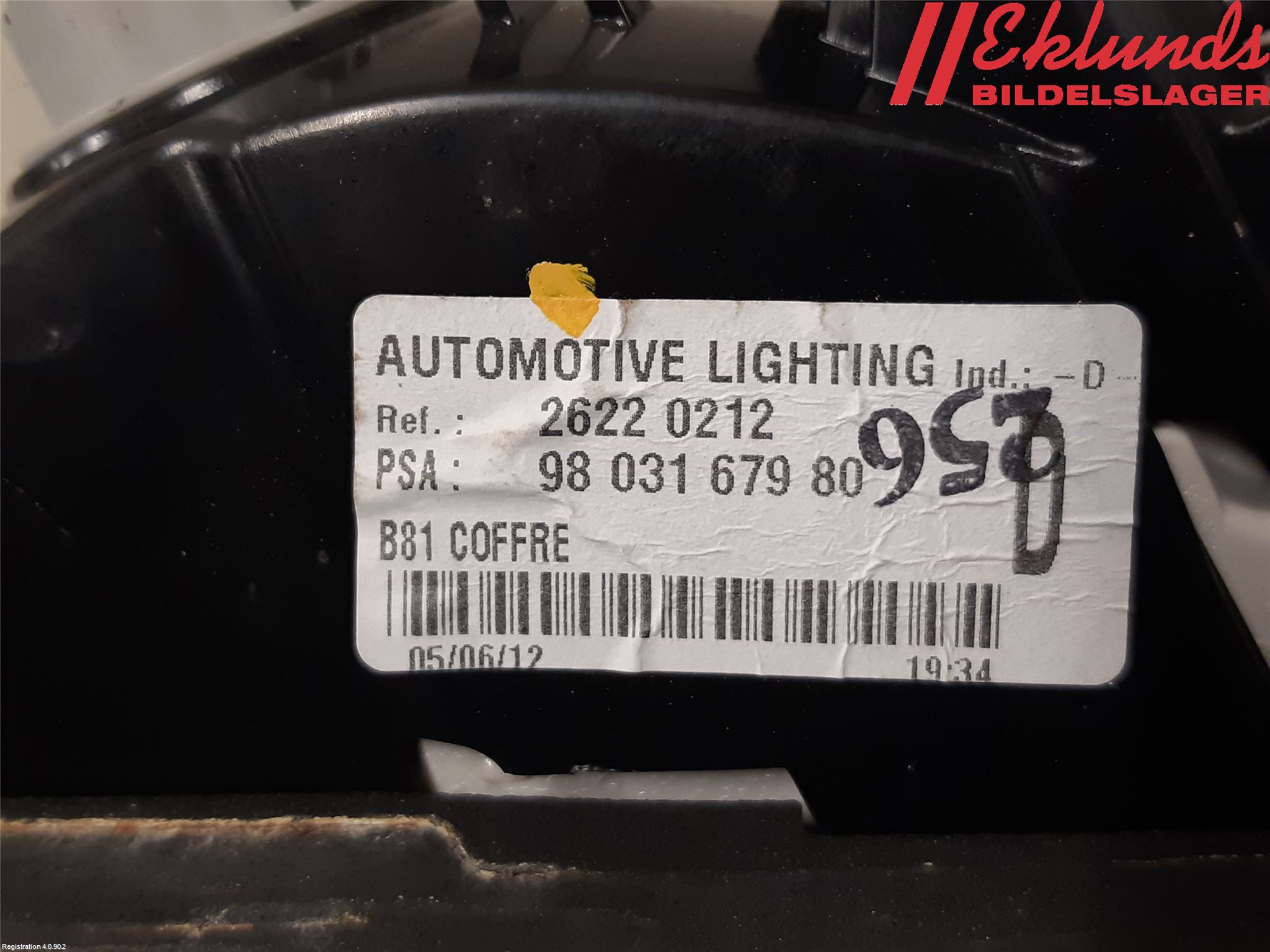 Citroen DS5 Bakljus Lucka Hö