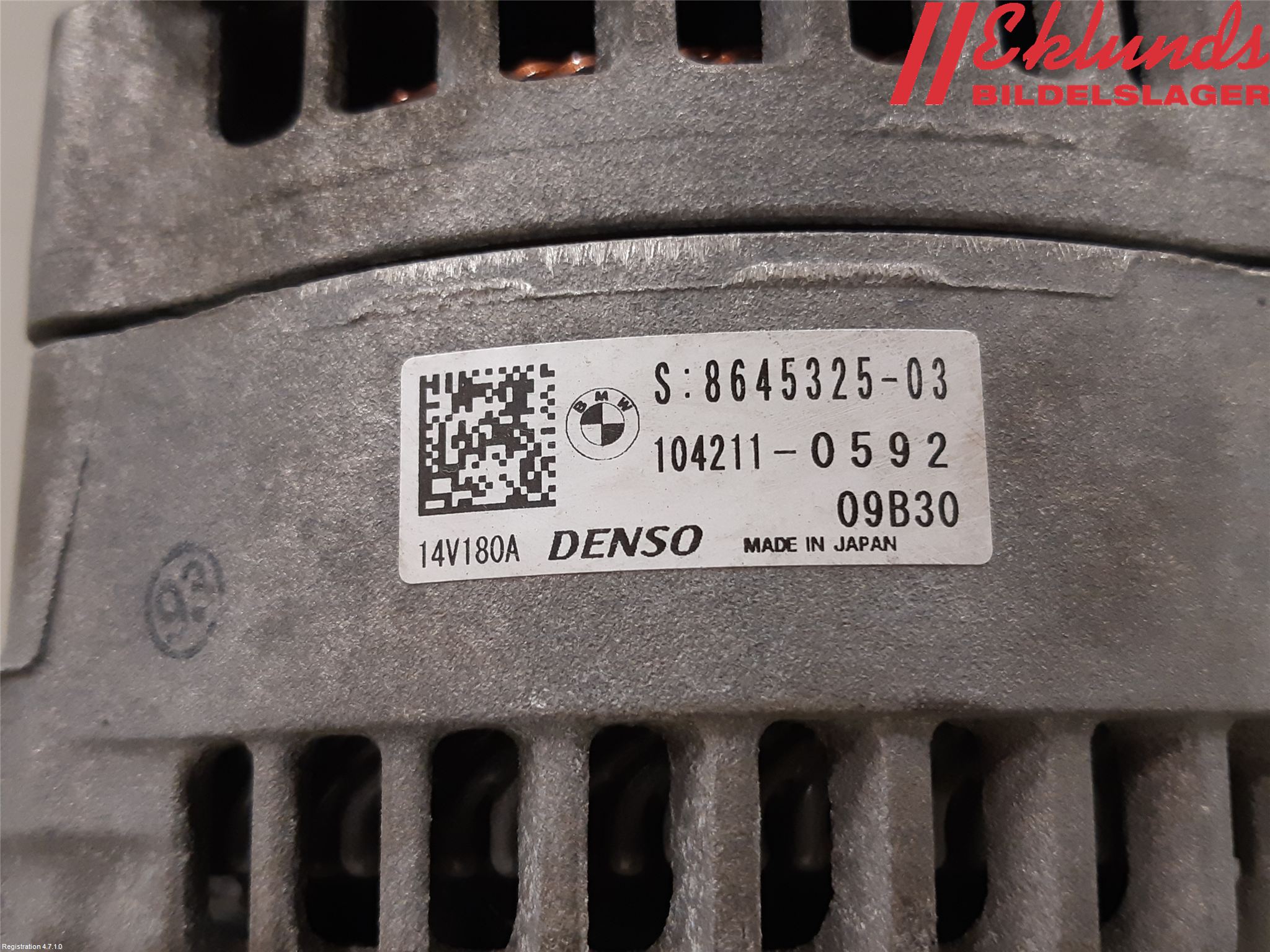 BMW 3 F30/F31/F80 12-19 Generator