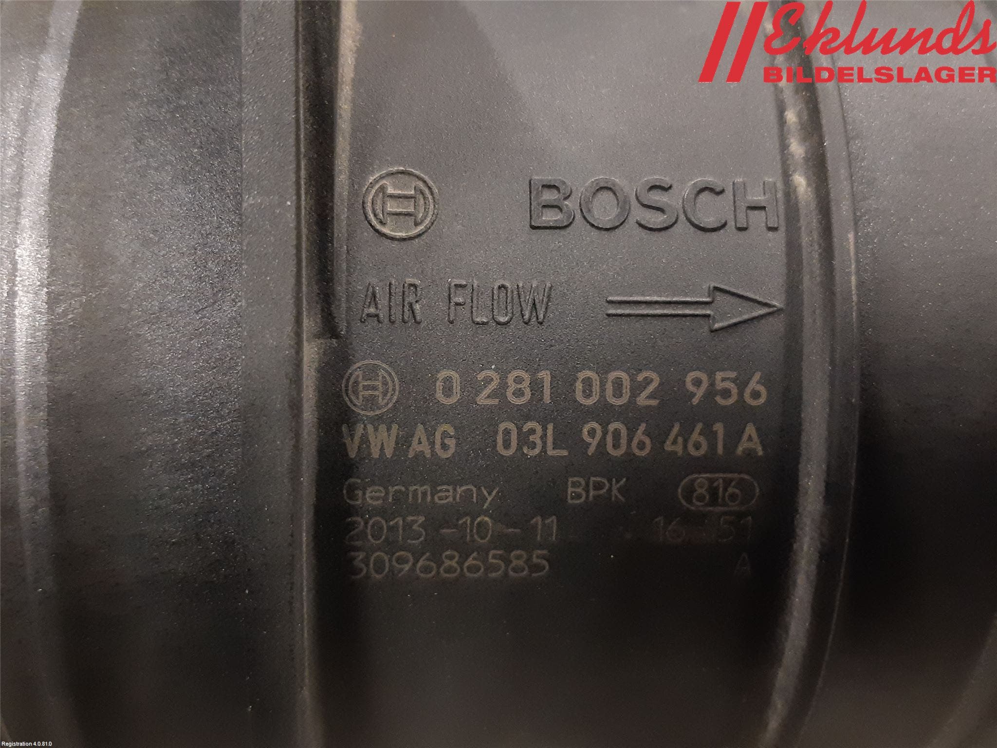 Volkswagen VW PASSAT 11-14 Injluftmassamätare