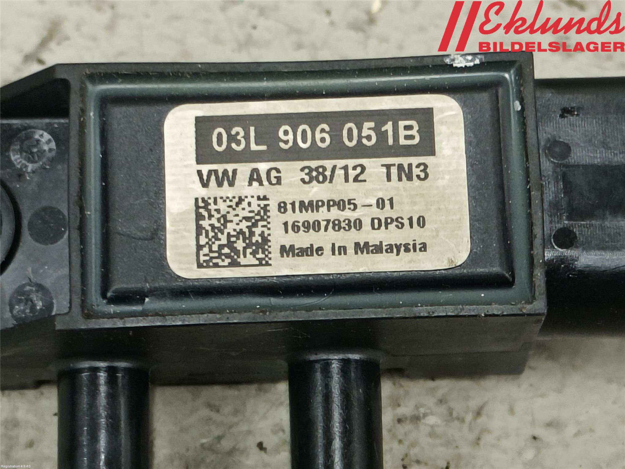 Volkswagen VW GOLF / E-GOLF VII 13-20 Givare Temp-Tryck Avgas