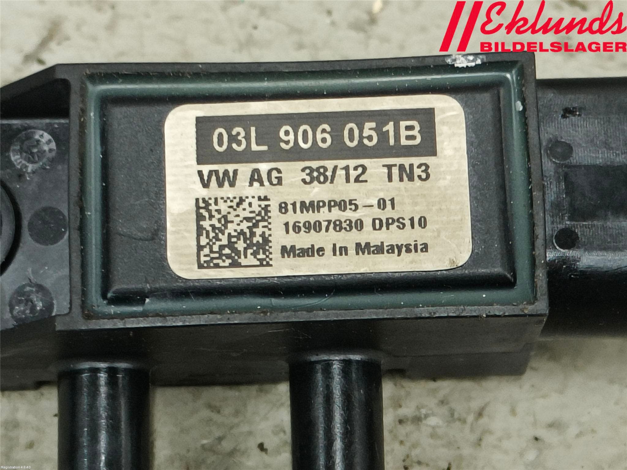 Volkswagen VW GOLF / E-GOLF VII 13-20 Givare Temp-Tryck Avgas