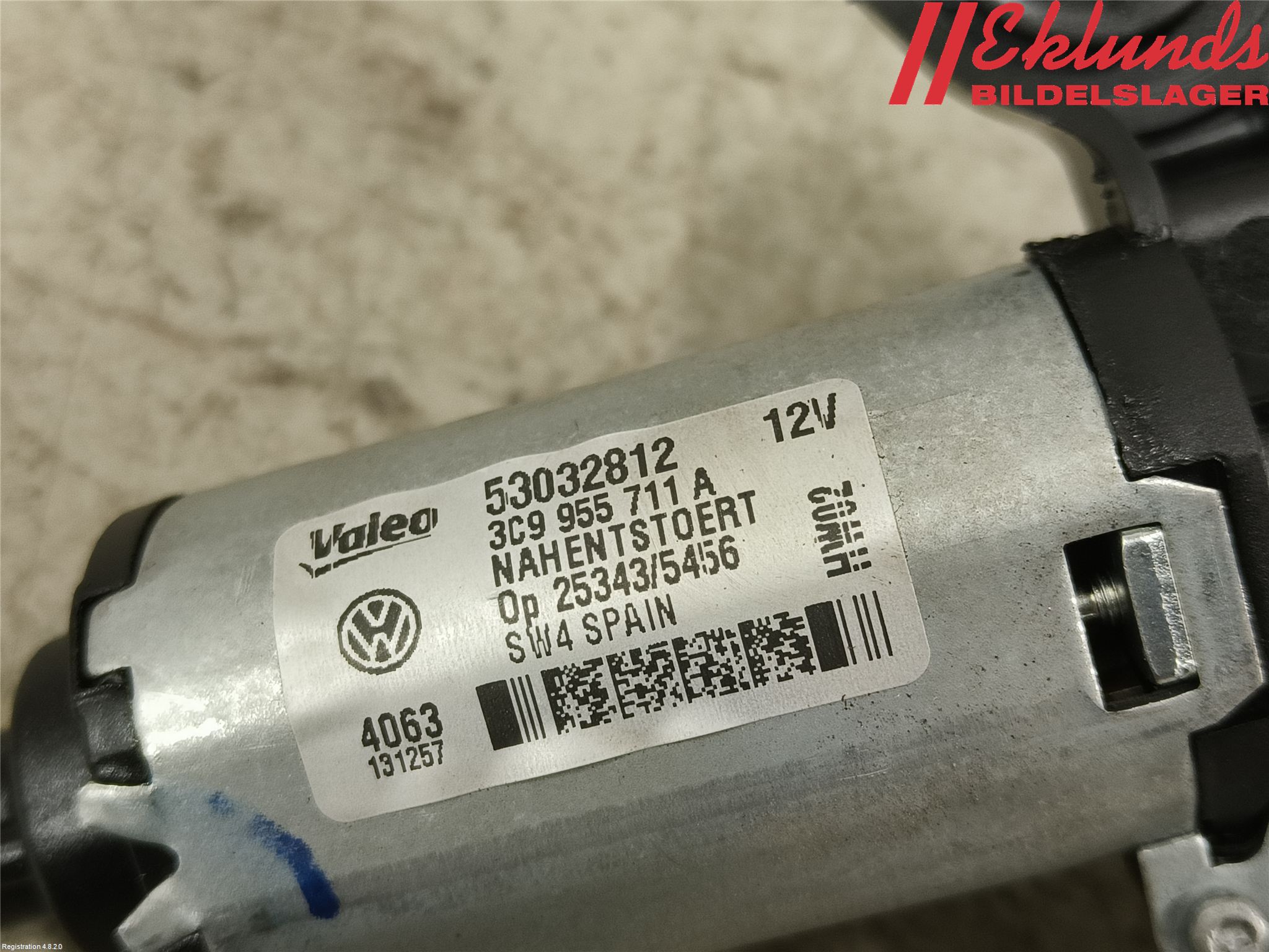 Volkswagen VW PASSAT 11-14 Torkarmotor Baklucka