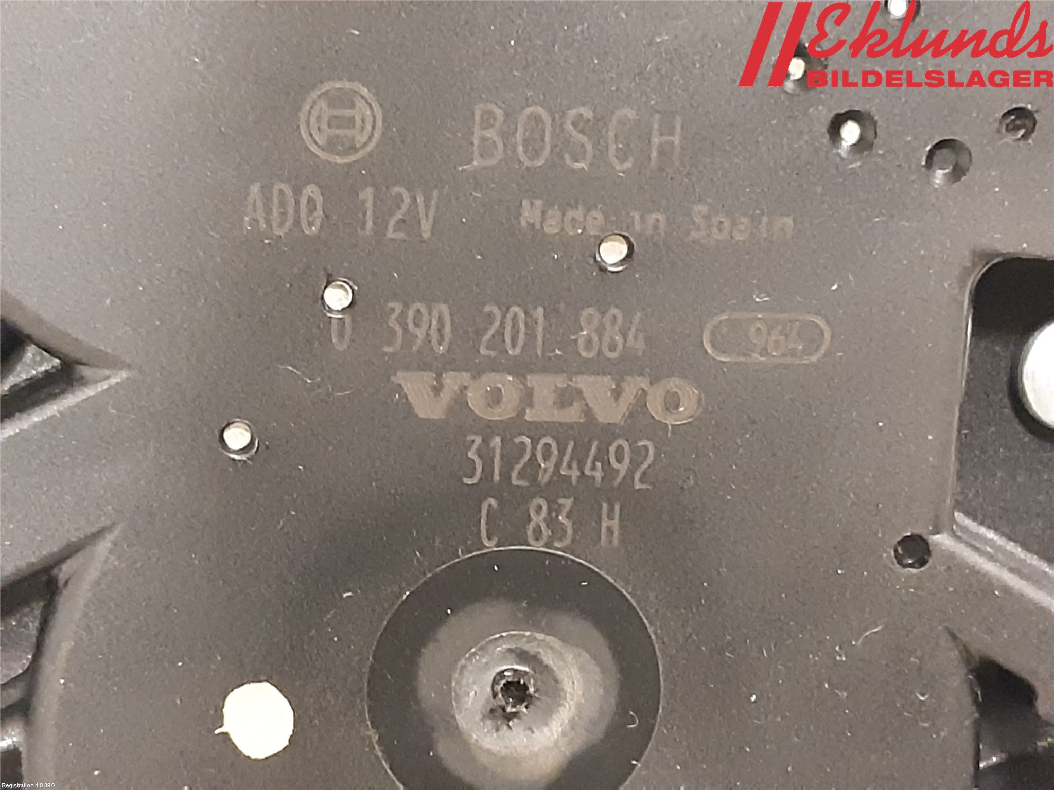 Volvo V60 11-13 Torkarmotor Baklucka