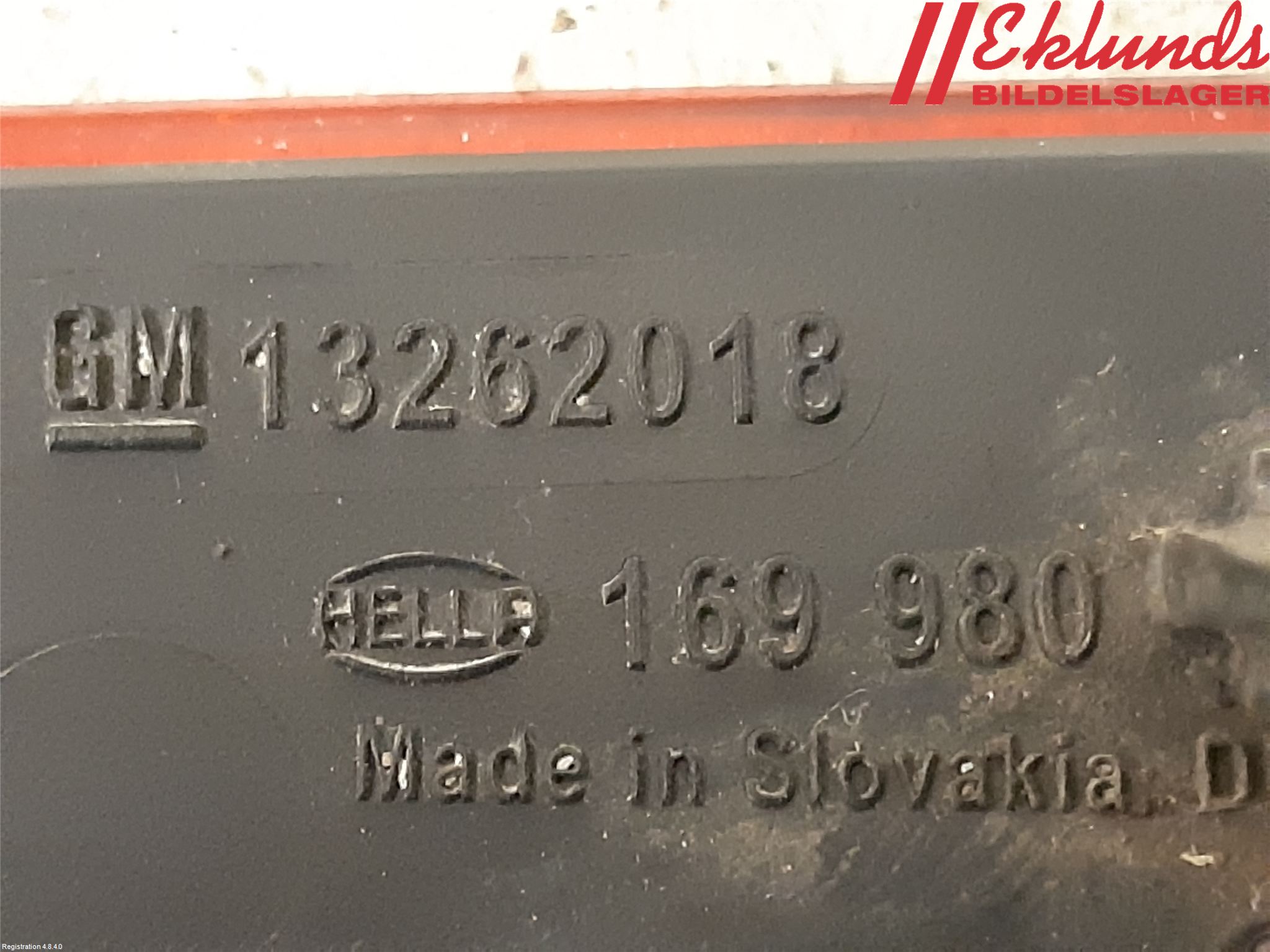 Opel ASTRA J 10-15 Dimljus/Reflex Bak