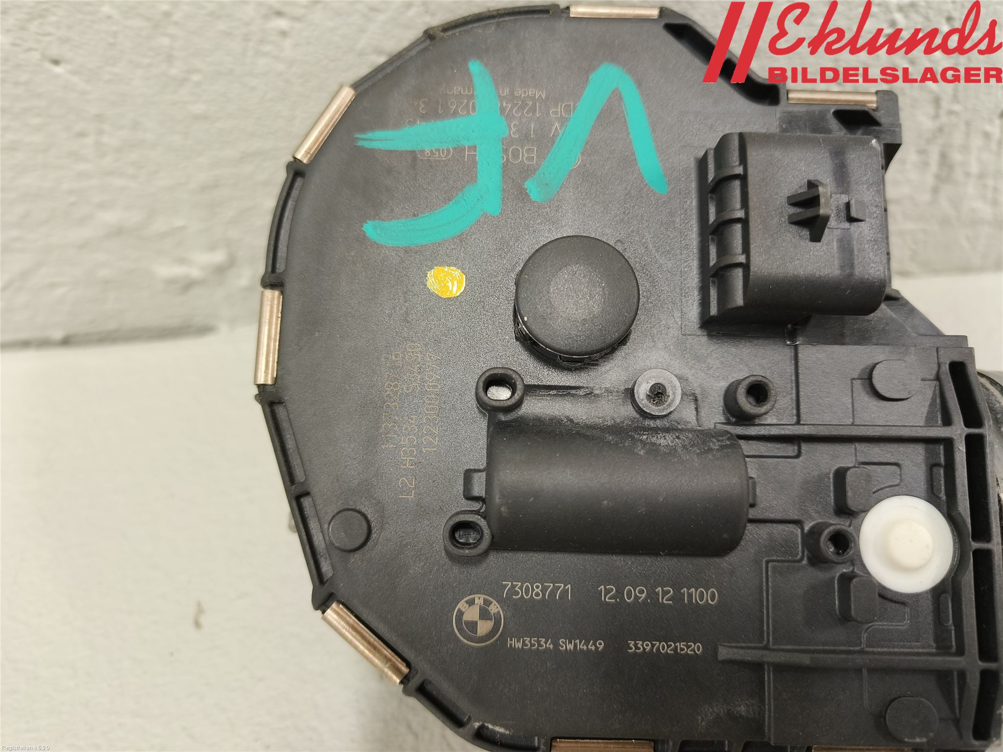 BMW 5 F10/F11/F18 09-17 Torkarmotor Vindruta