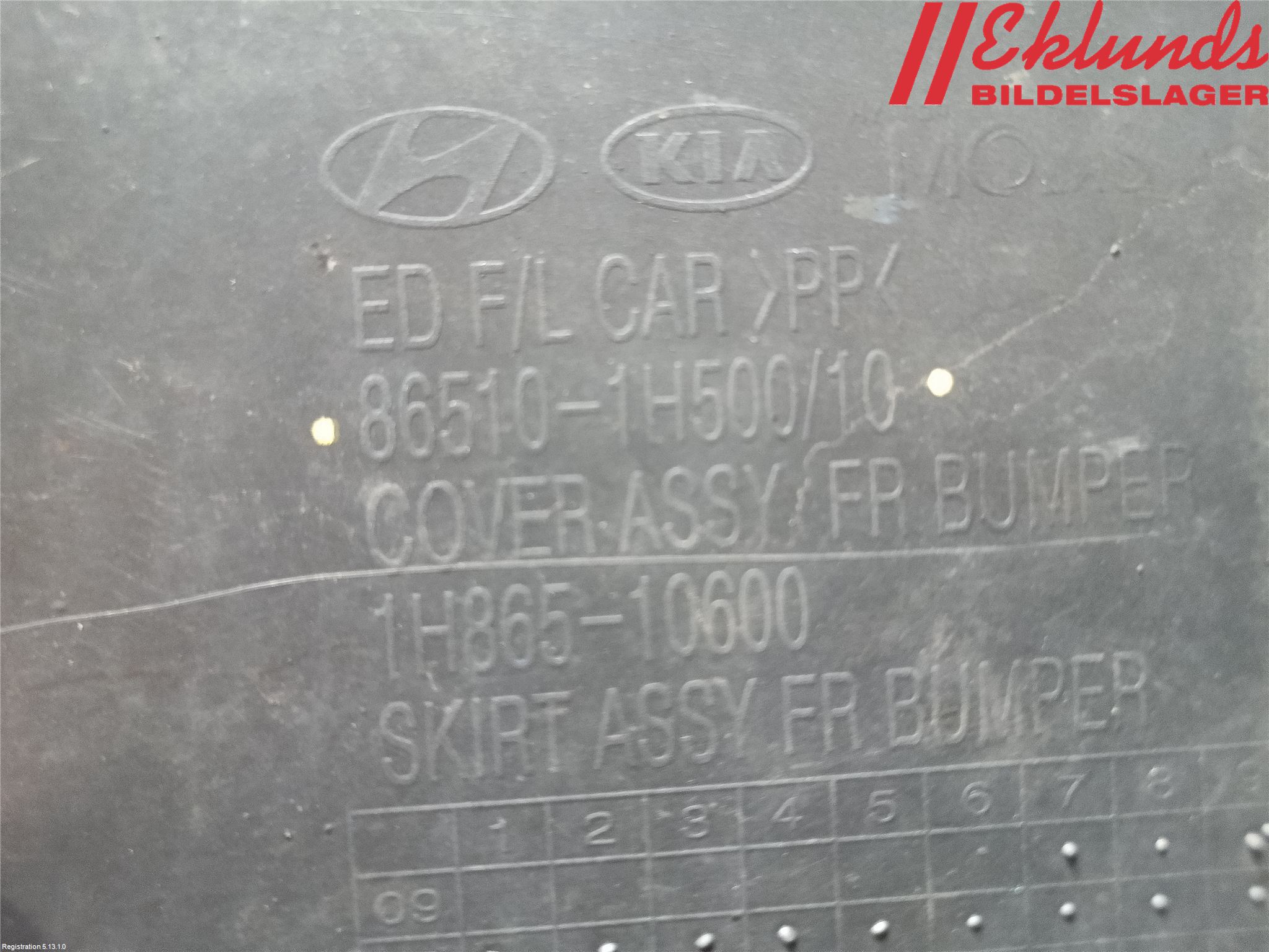 Kia CEED 06-12 Stötfångarbeklädnad Fram