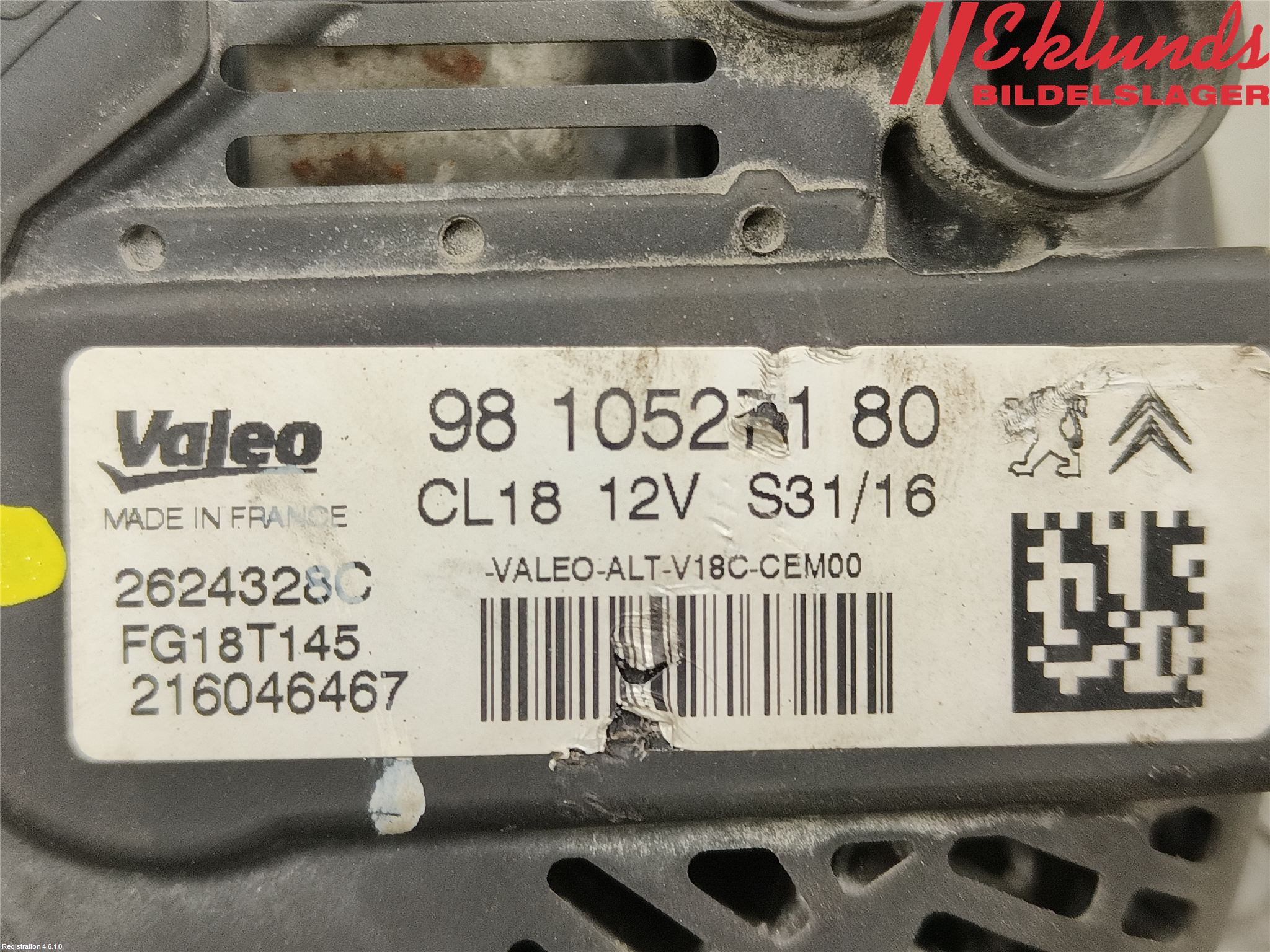 Peugeot PARTNER 16-18 Generator