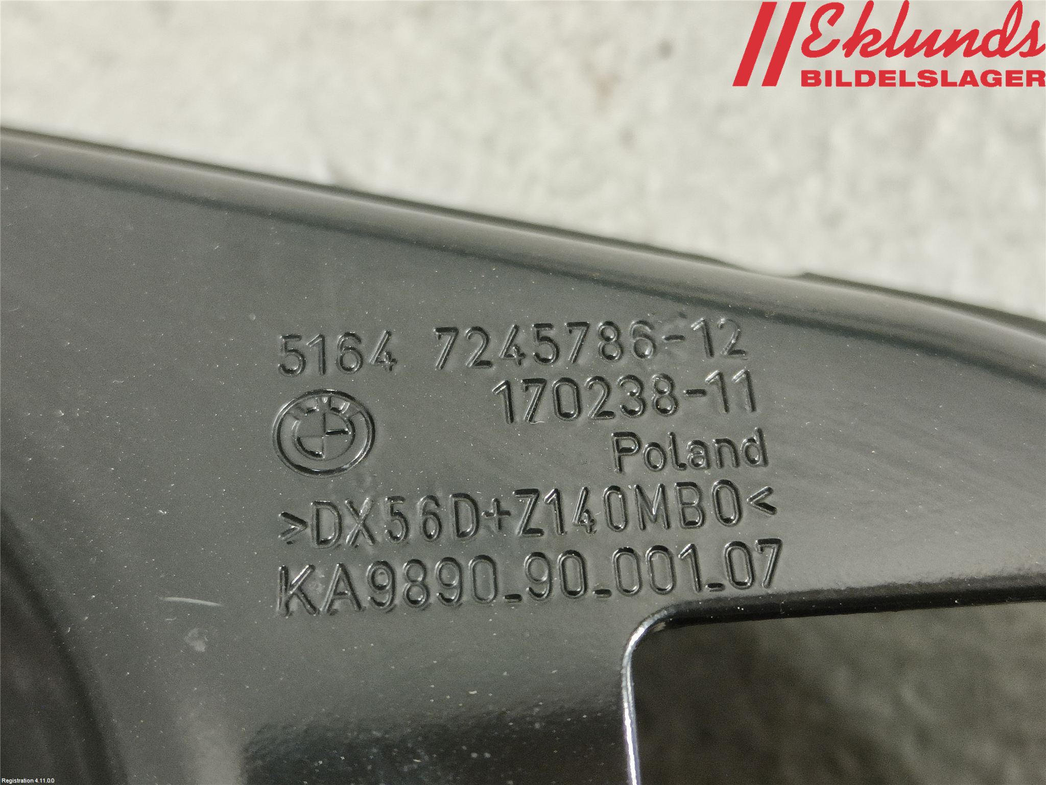 BMW 1 F20/F21 11-19 Front Huvlåsplåt-Balk