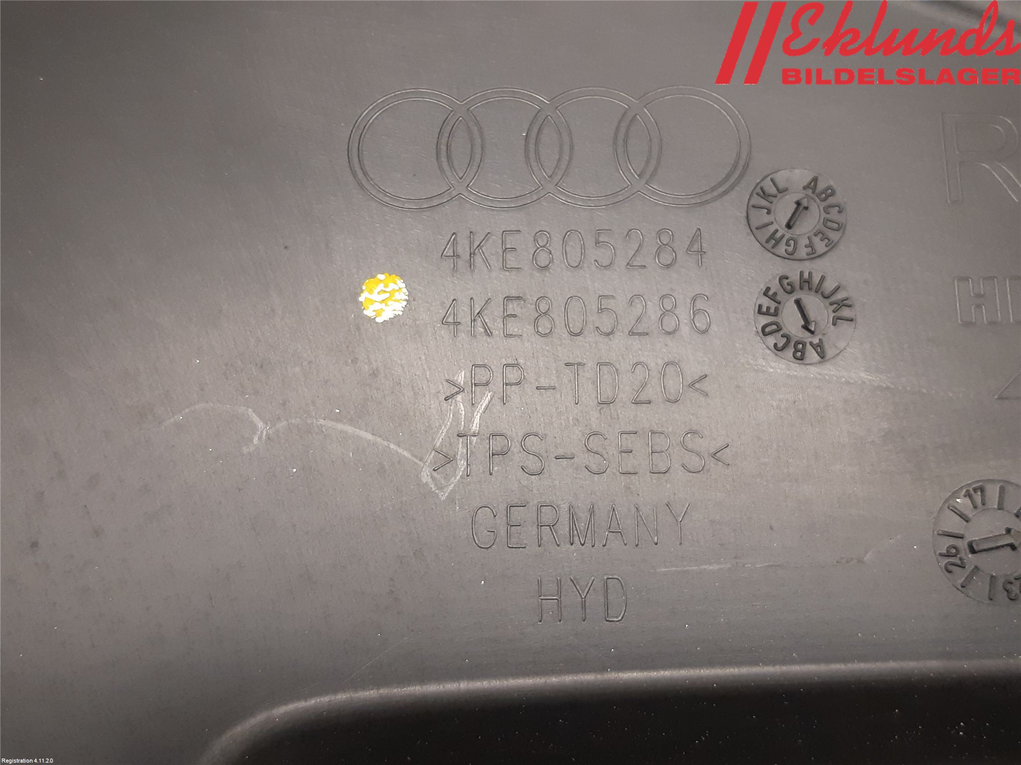 Audi E-TRON, S GE 19- Täckplast Front