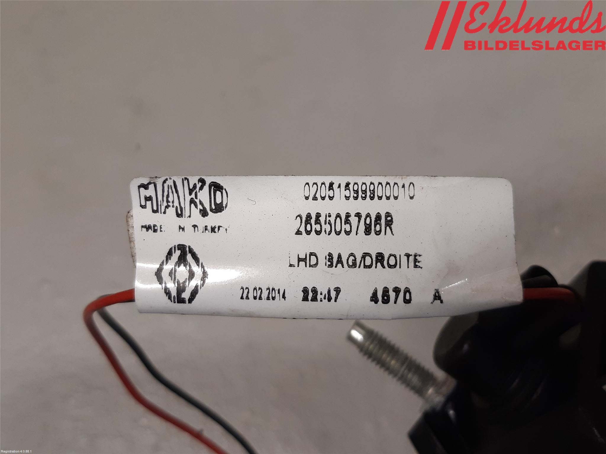 Renault CLIO IV 12-16 Bakljus Lucka Hö
