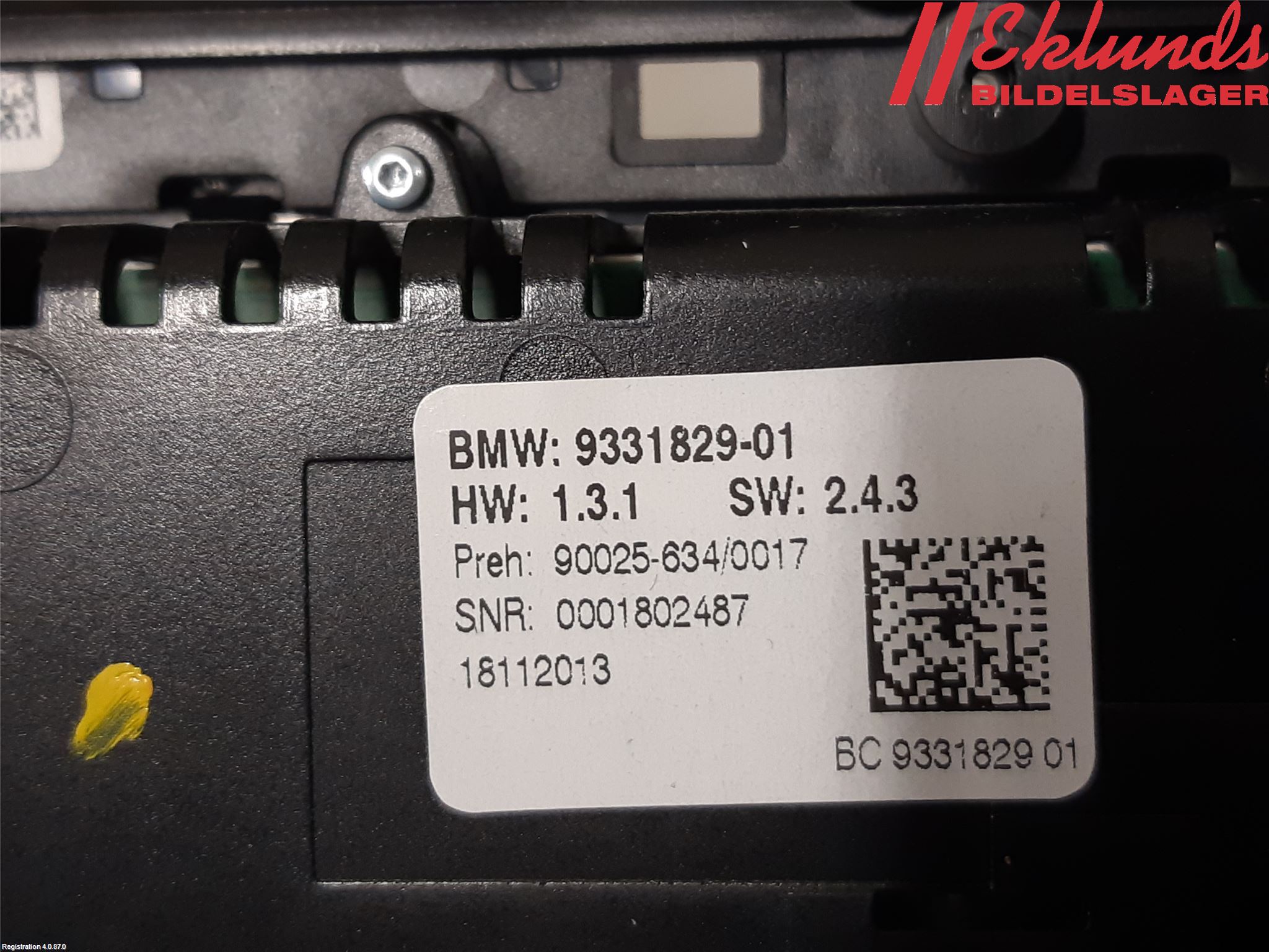 BMW 5 F10/F11/F18 09-17 Ac Styrenhet Ac Manöveren