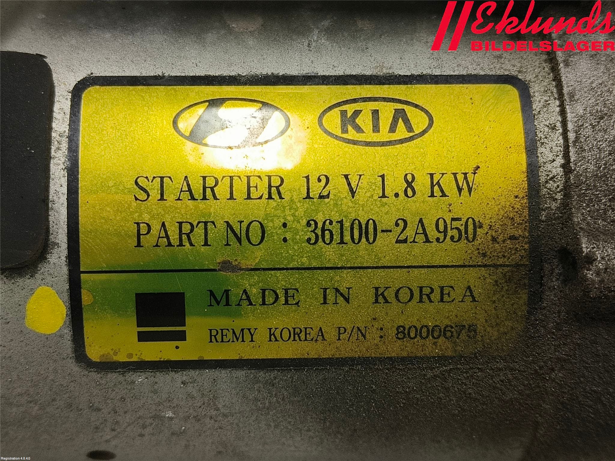 Kia CEED 12-18 Startmotor Diesel