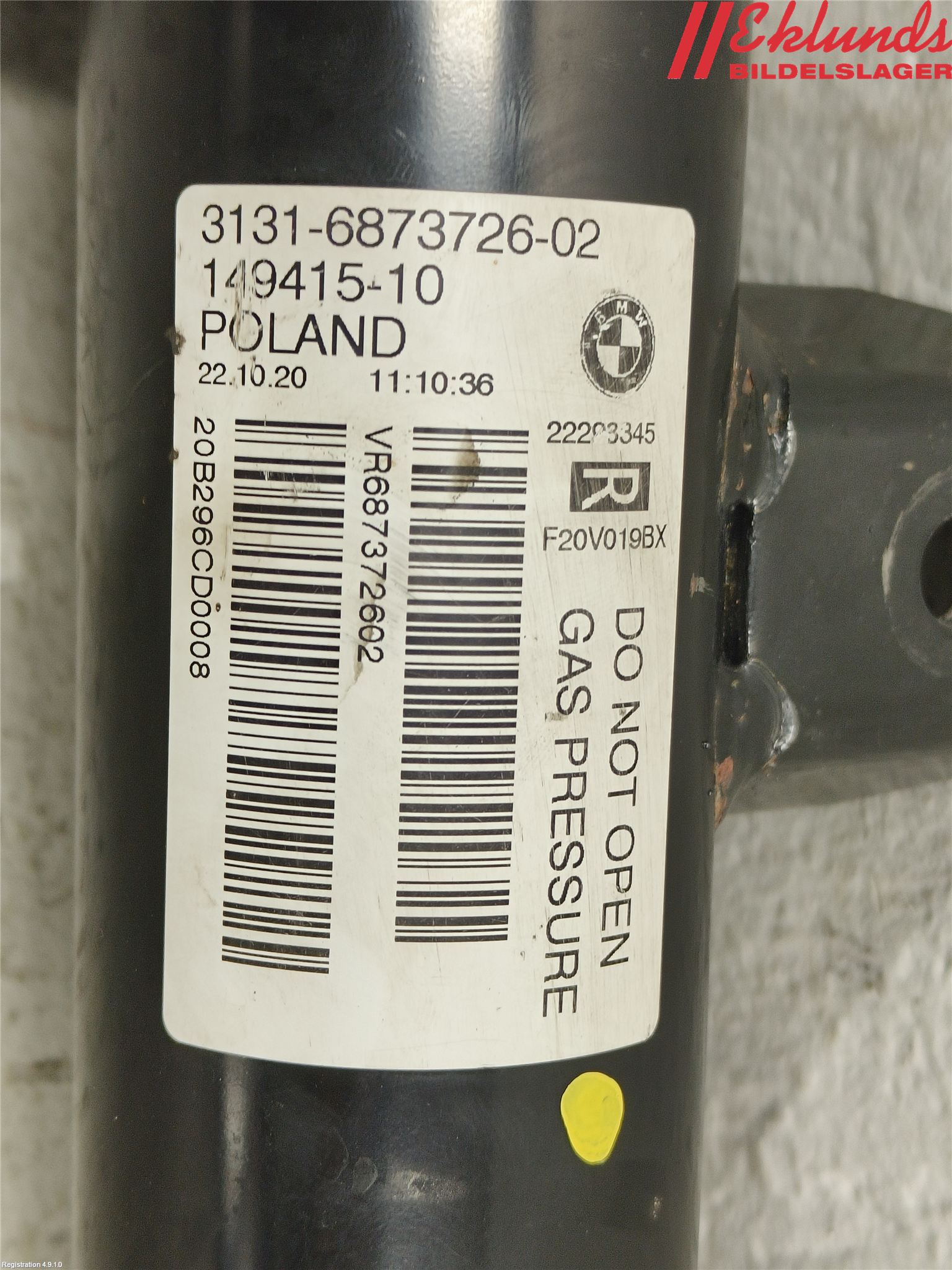 BMW 1 F20/F21 11-19 Fjäderben Fram Höger