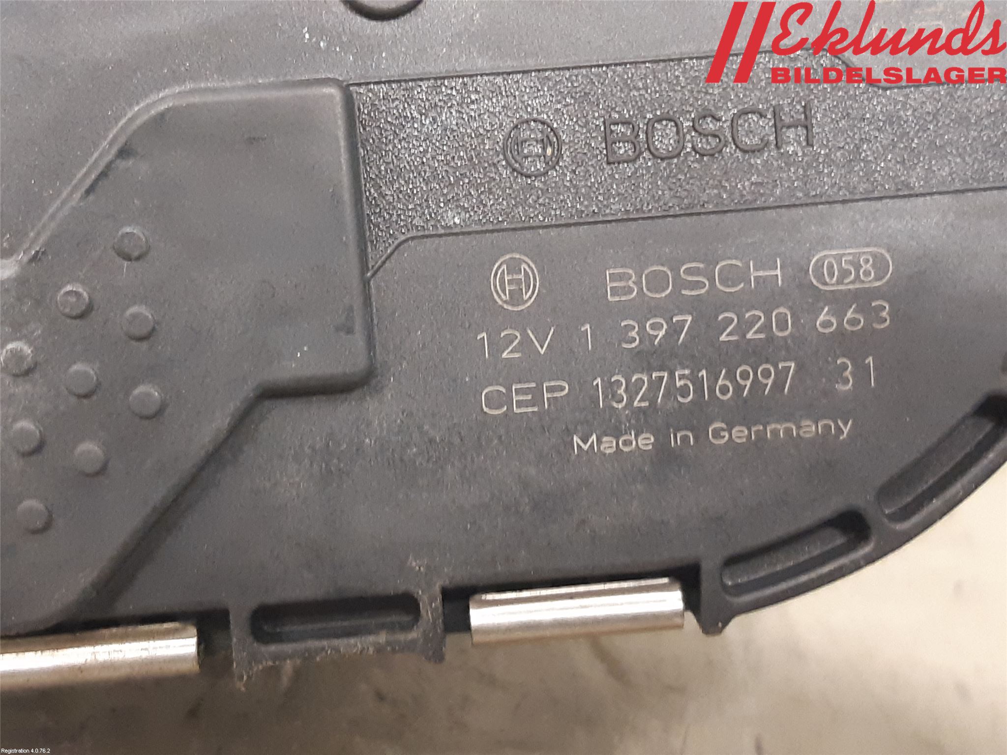 Audi A3/S3 8V 13-20 Torkarmotor Vindruta