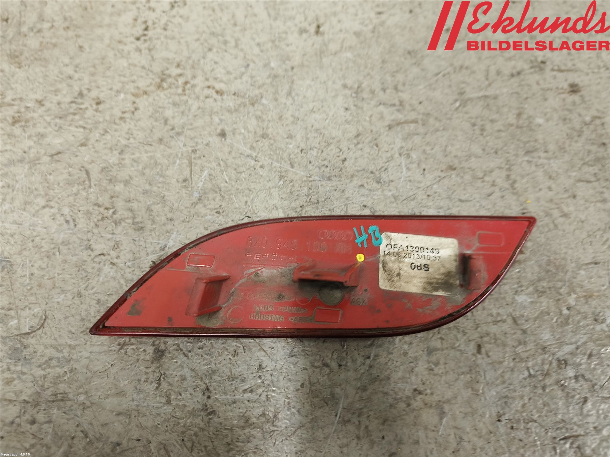 Audi A1/S1 11-18 Dimljus/Reflex Bak