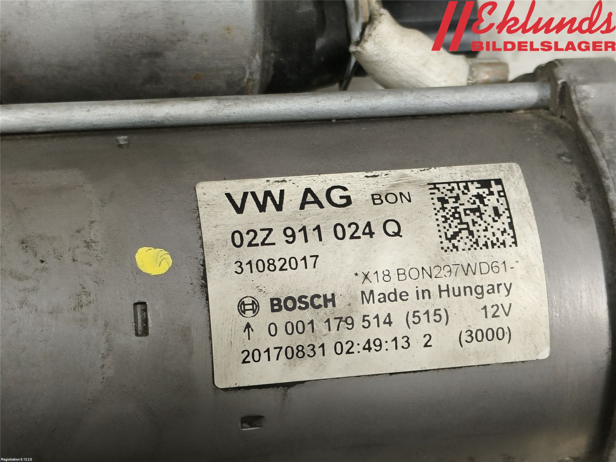 Volkswagen VW GOLF / E-GOLF VII 13-20 Startmotor