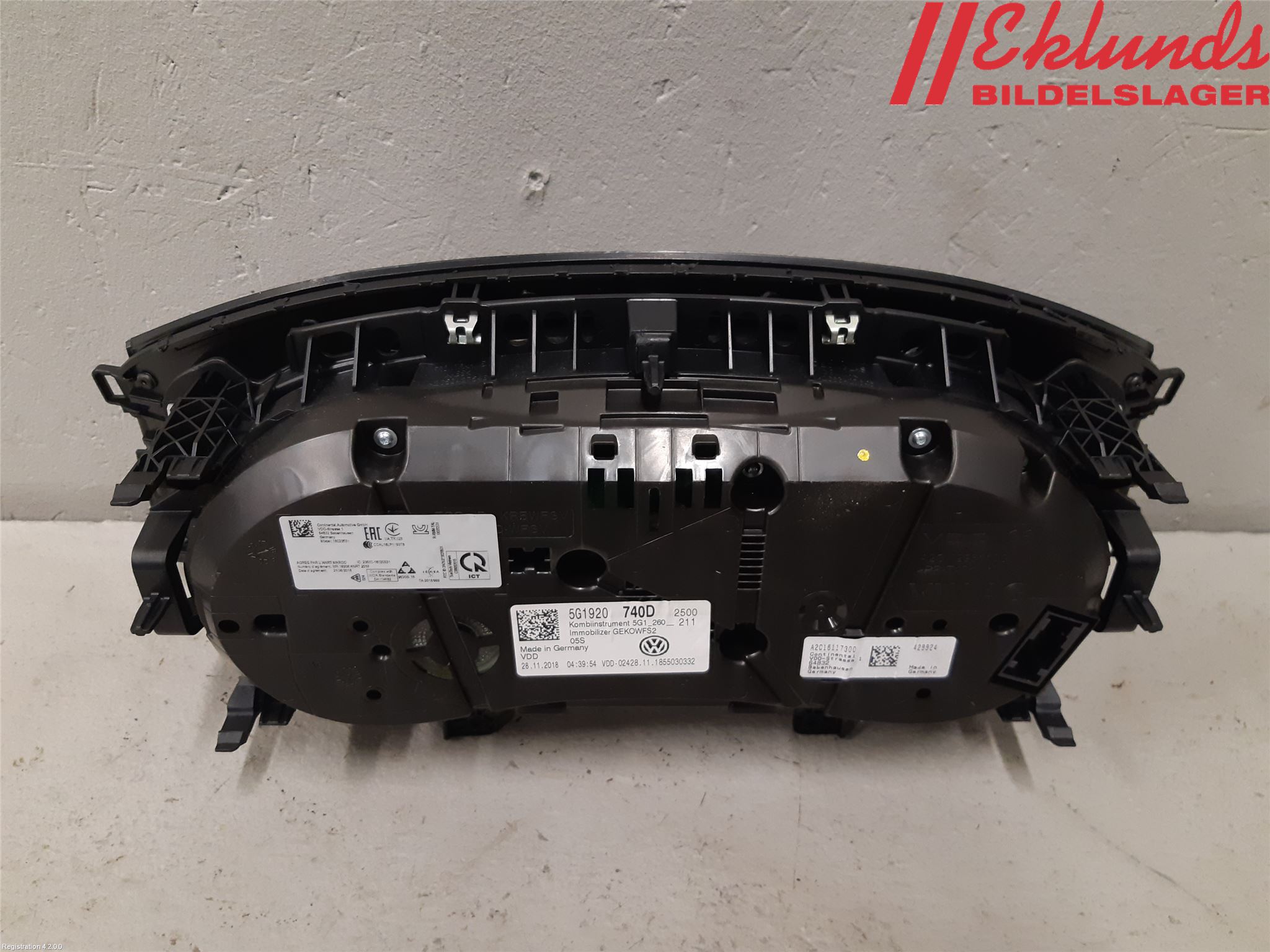 Volkswagen VW GOLF / E-GOLF VII 13-20 Instrument Komb
