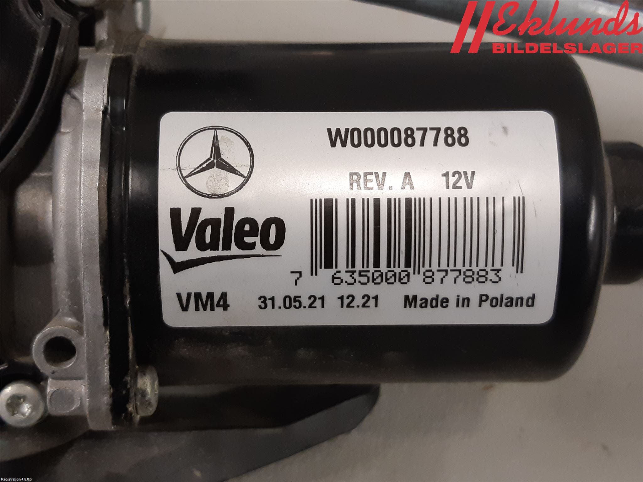 Mercedes-Benz MB SPRINTER (W907/W910) 19- Torkarmotor Vindruta