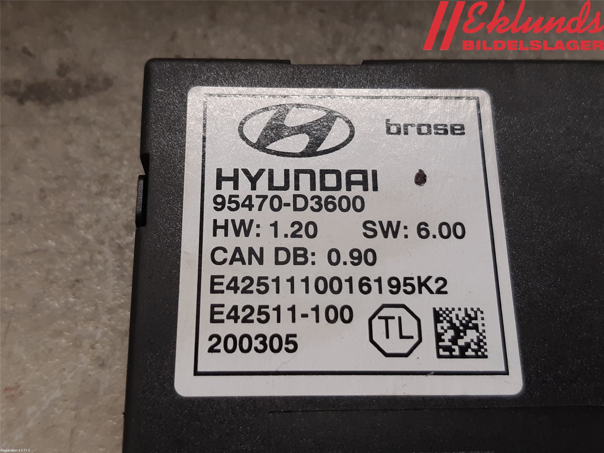 Hyundai TUCSON 05- Styrenhet Baklucka