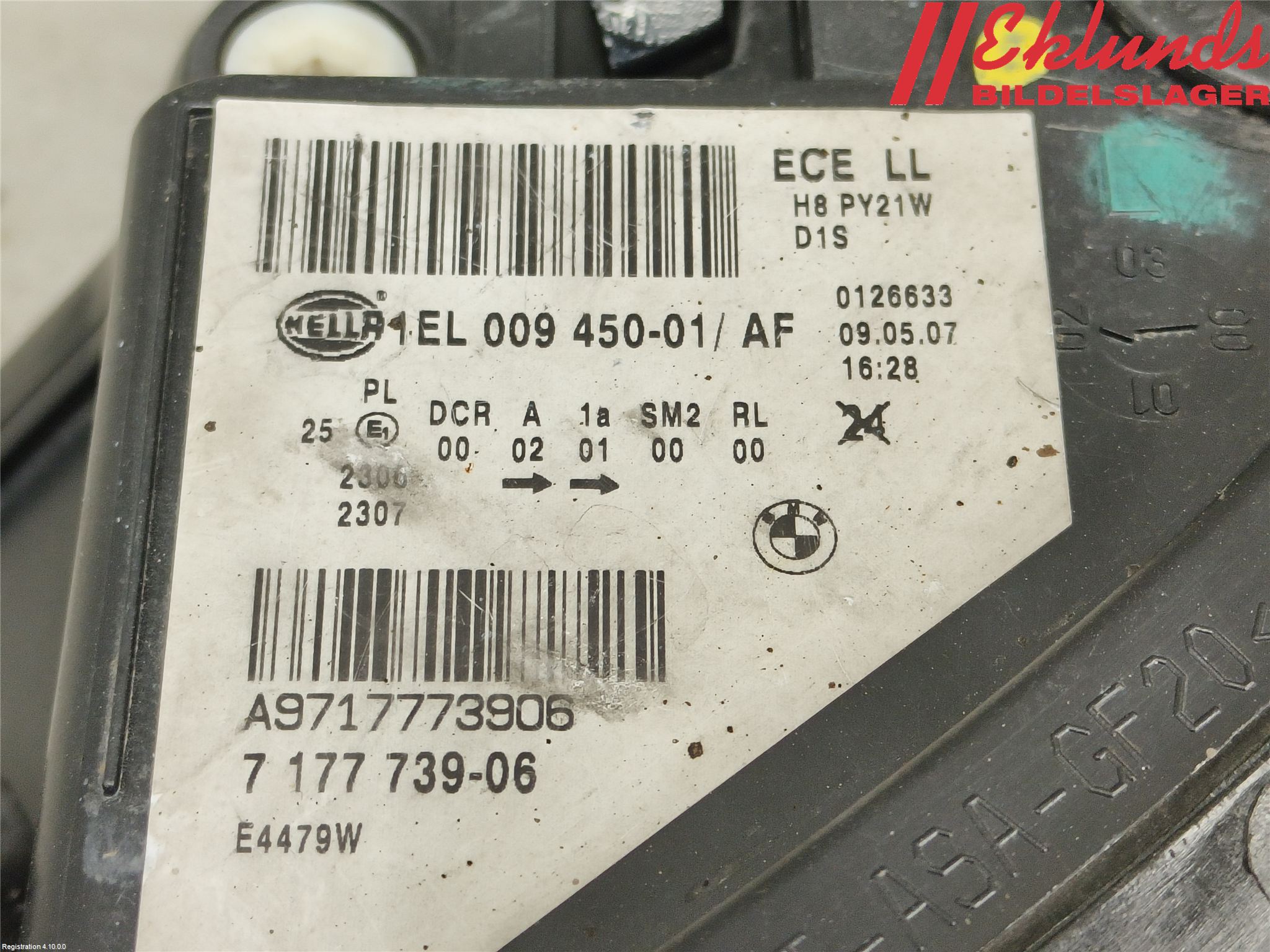 BMW 5 E60/61 Sed/Tou 02-10 Strålkastare Vänster