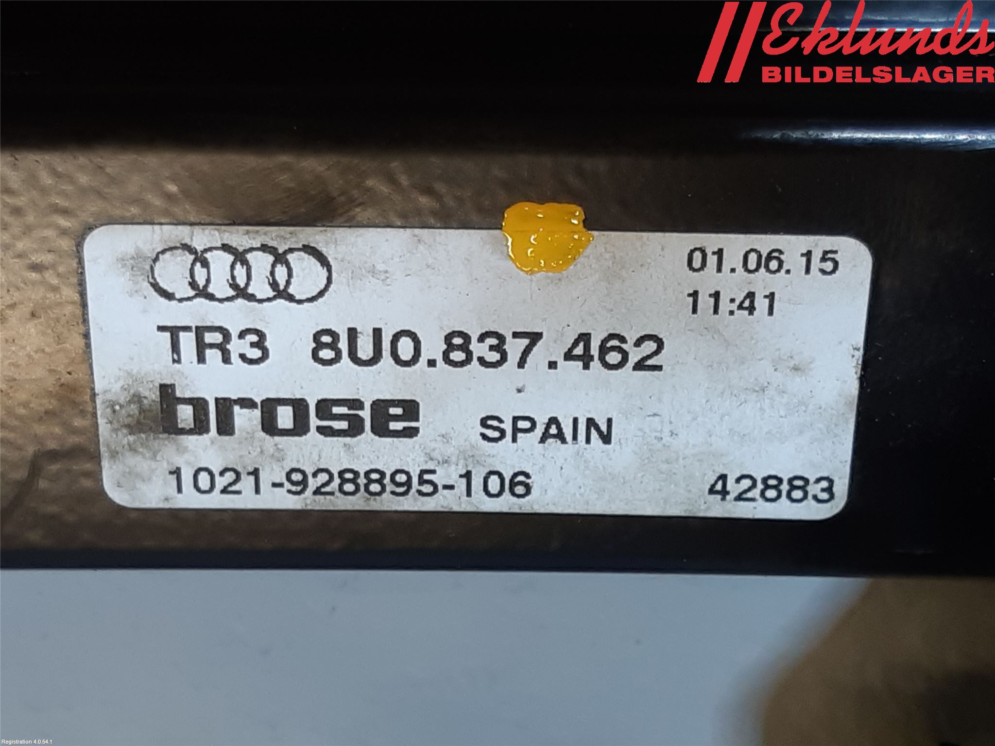 Audi Q3 8U 12-18 Fönsterhissmekanism