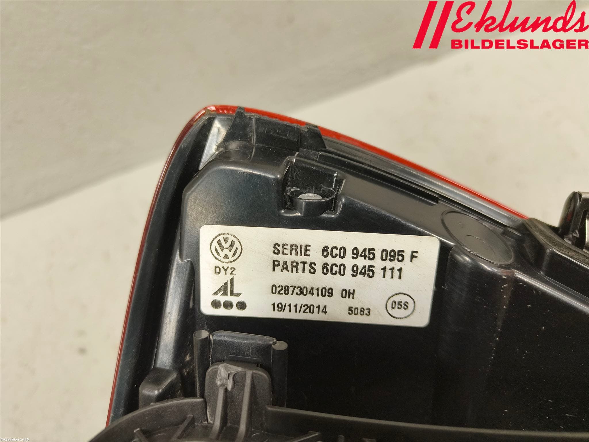 Volkswagen VW POLO 10-17 Bakljus Vänster