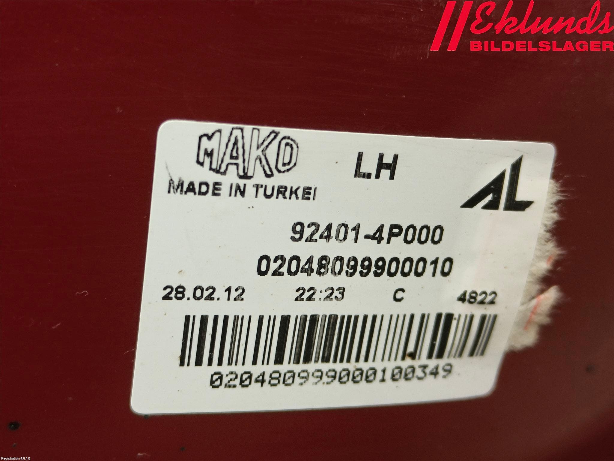 Hyundai i20 PB 09-14 Bakljus Vänster