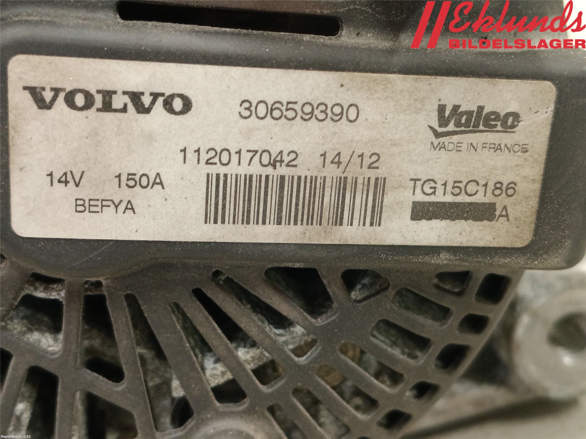 Volvo V60 11-13 Generator