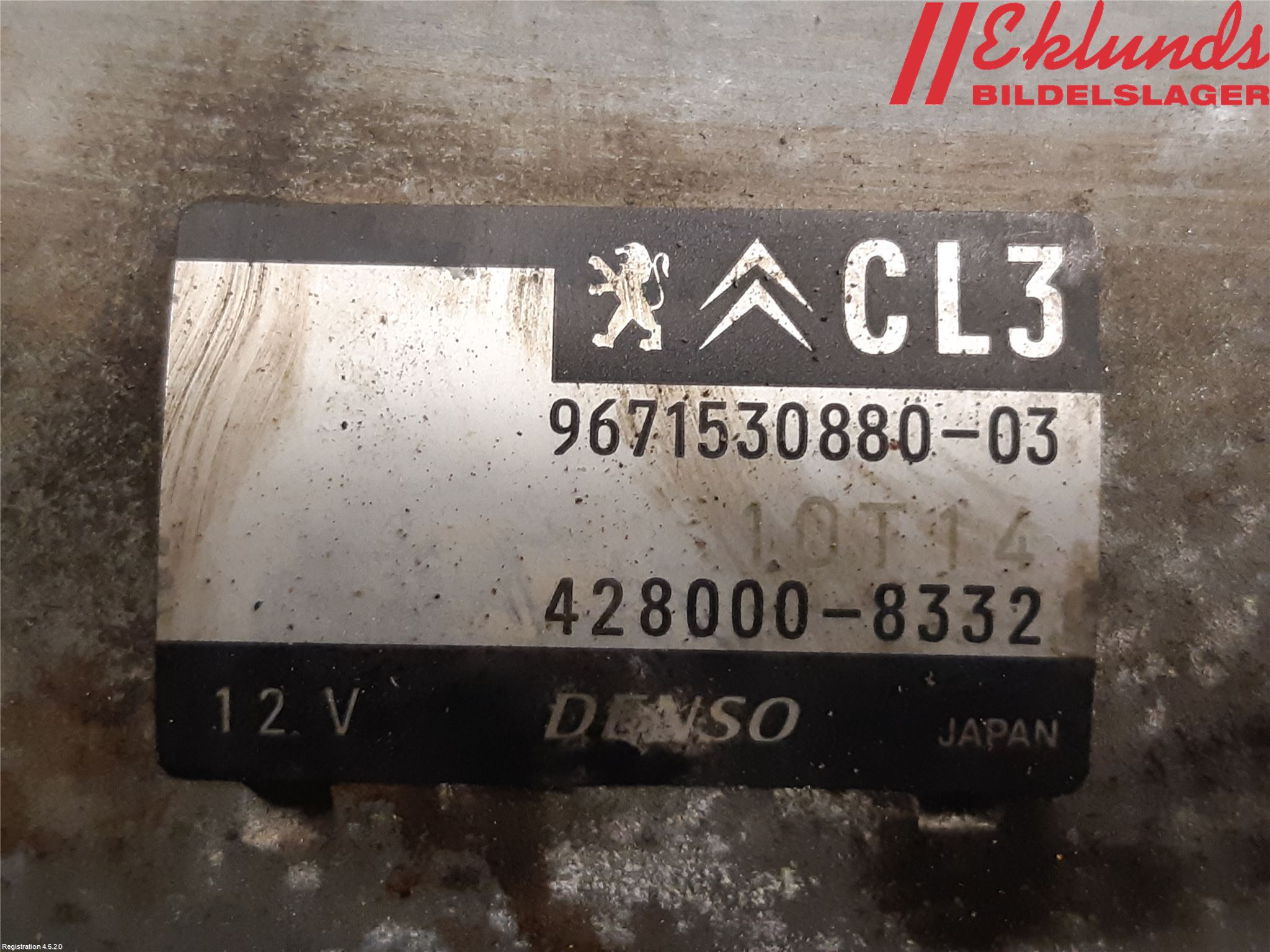 Citroen COTROEN C3 17-24 Startmotor