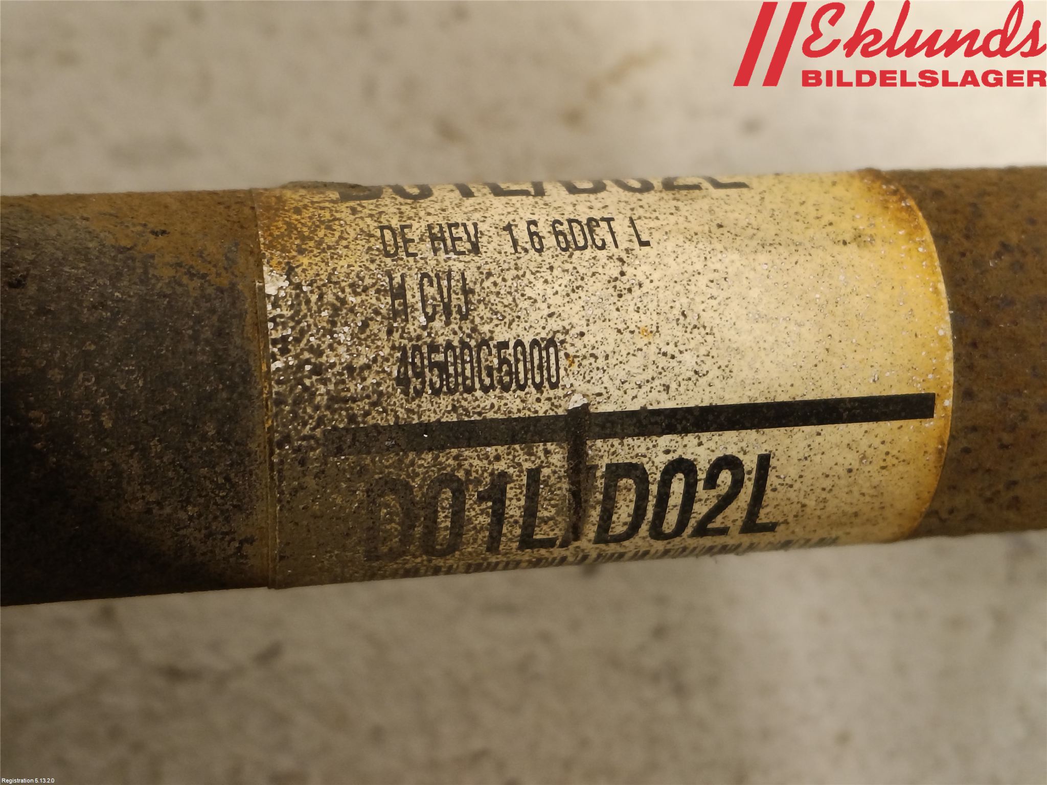 Kia NIRO (DE) 17-22 Drivaxel Fram Vänster