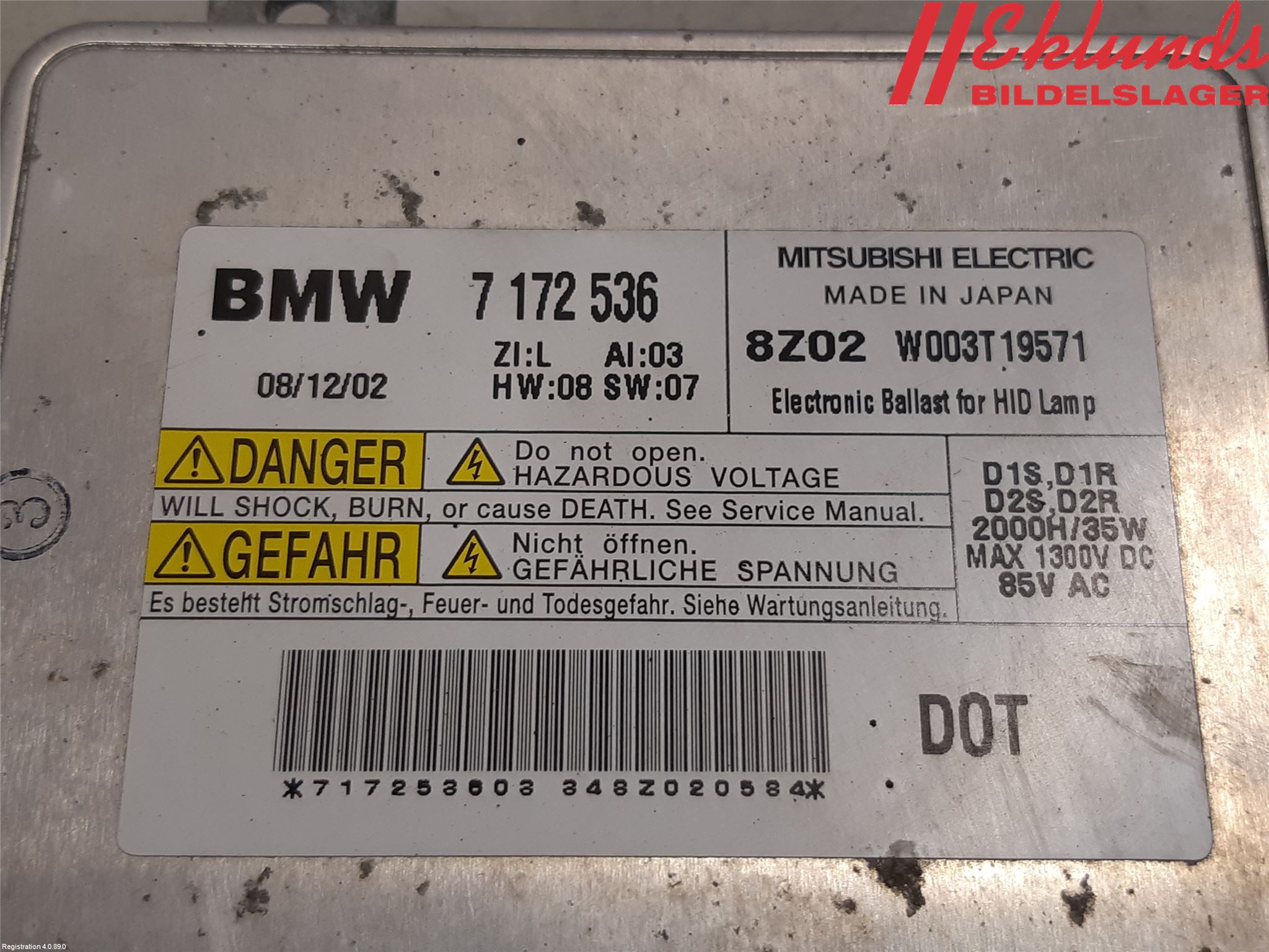 BMW 3 E90/91 SED/TOU 05-12 Styrenhet Strålkastare