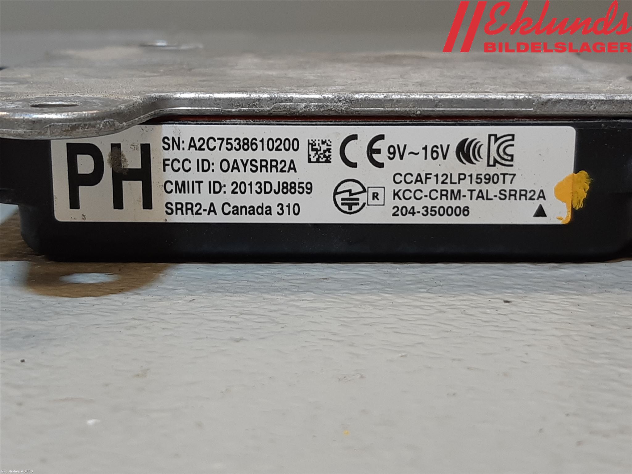 Toyota PRIUS (ZVW50) 16-21 Sensor Aktivt Kollisionsskydd