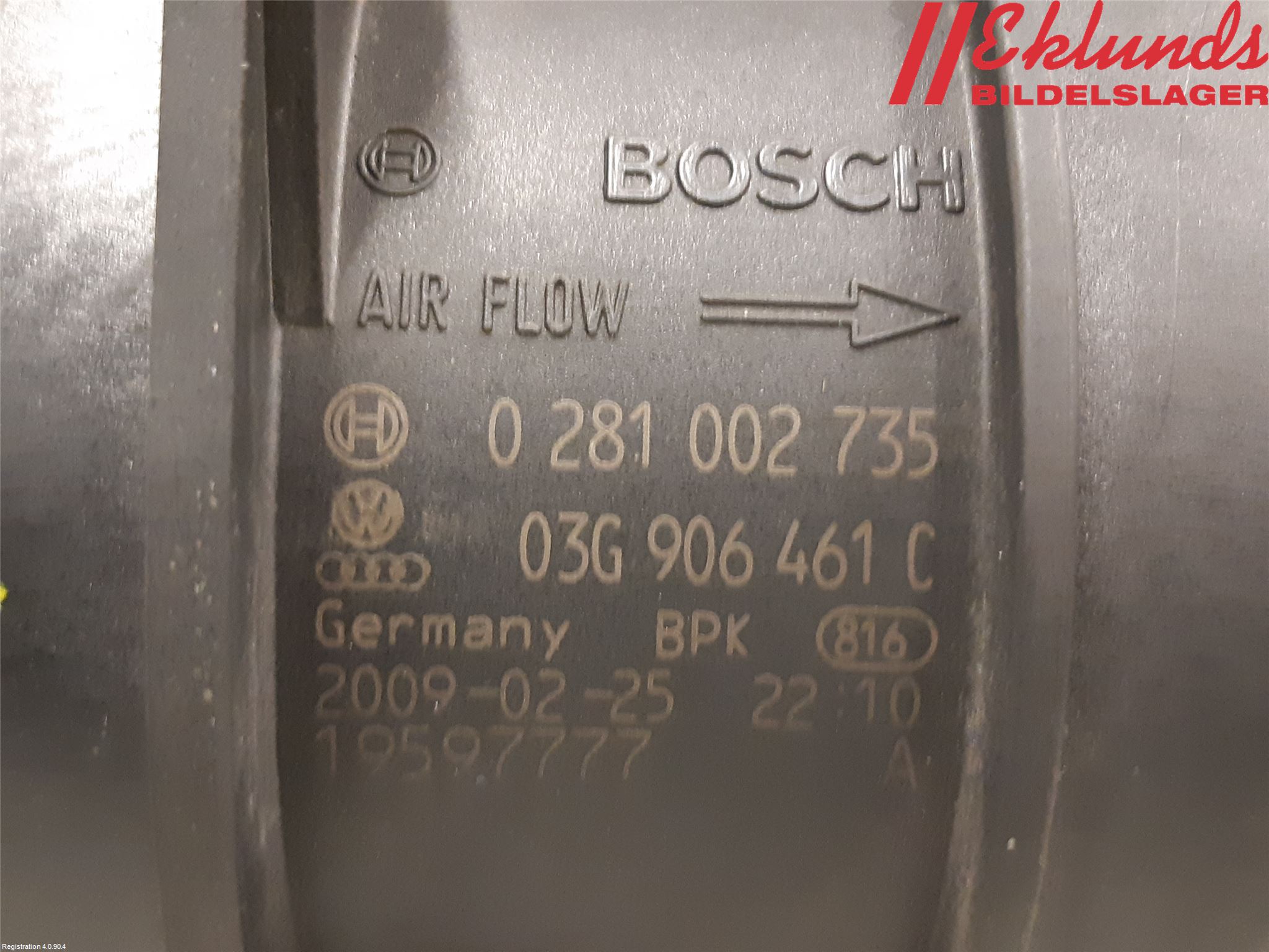 Audi A4/S4 08-11 Injluftmassamätare