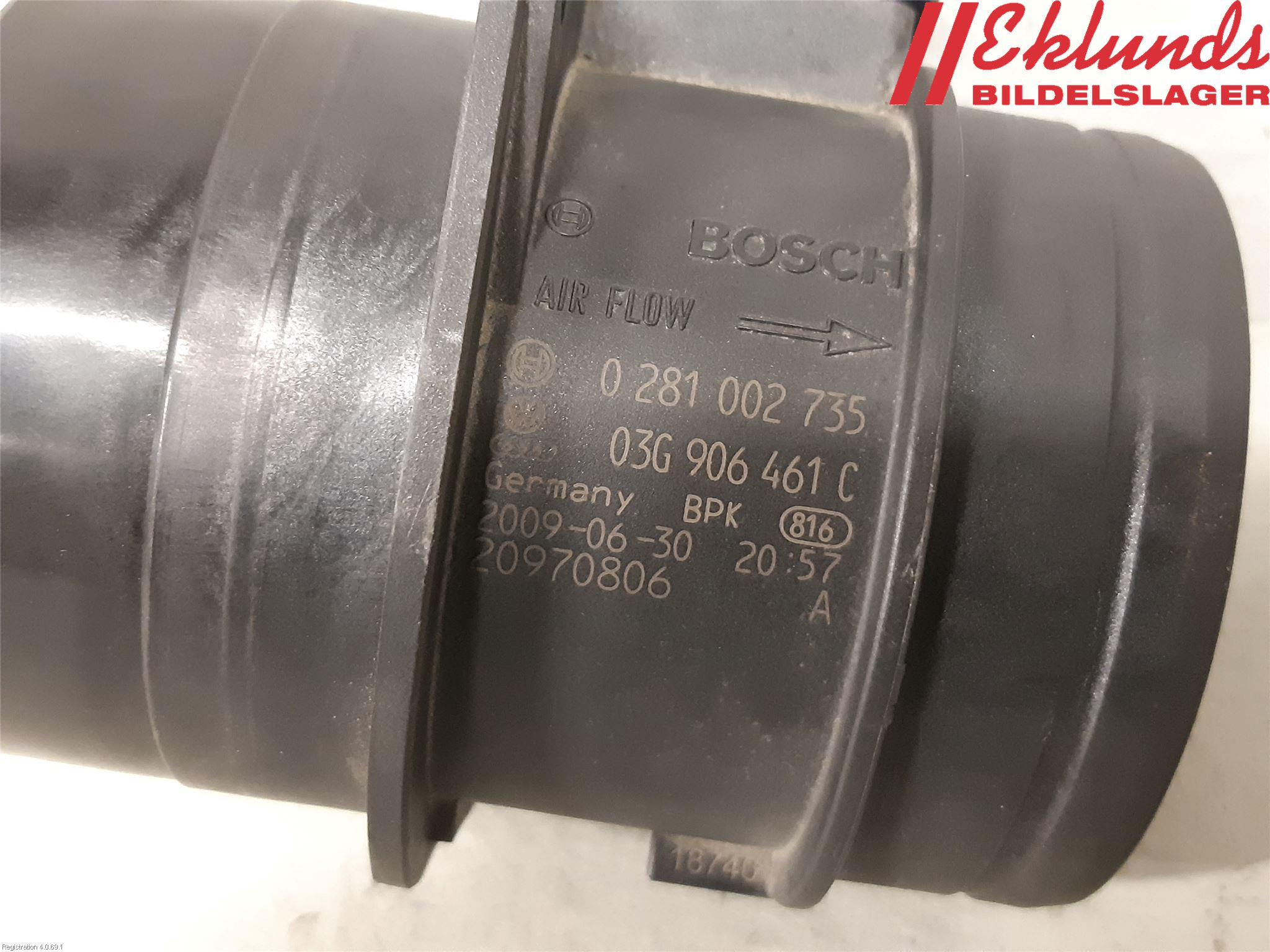 Audi A4/S4 08-11 Injluftmassamätare