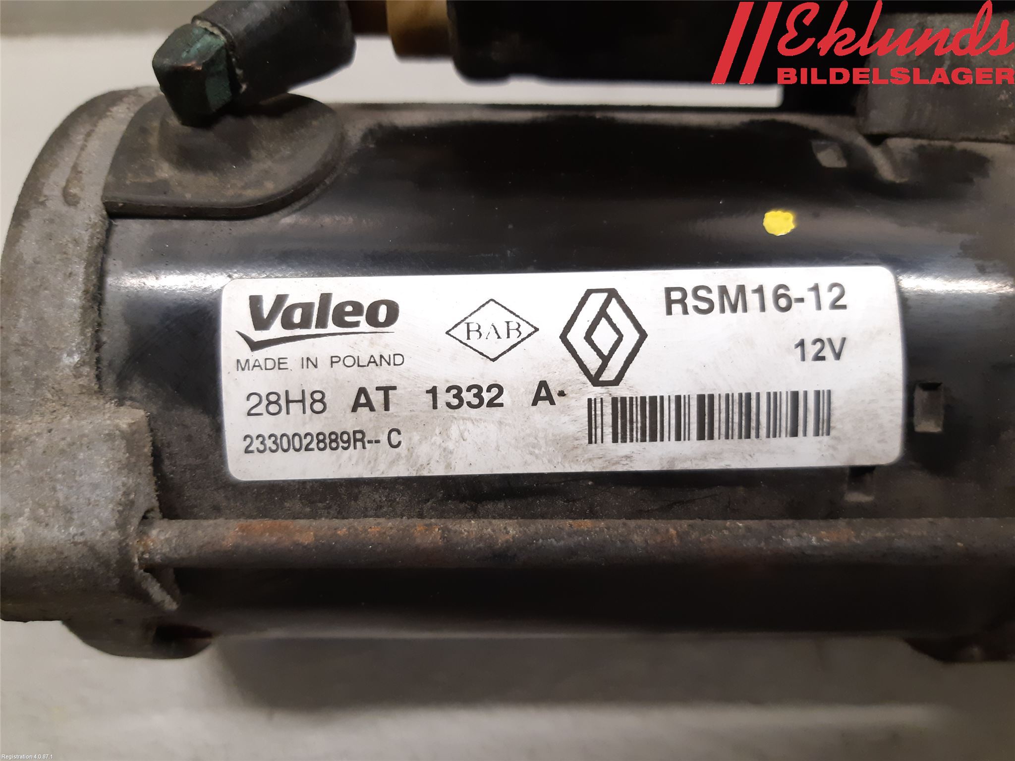 Renault TRAFIC/E-TECH 15- Startmotor Diesel