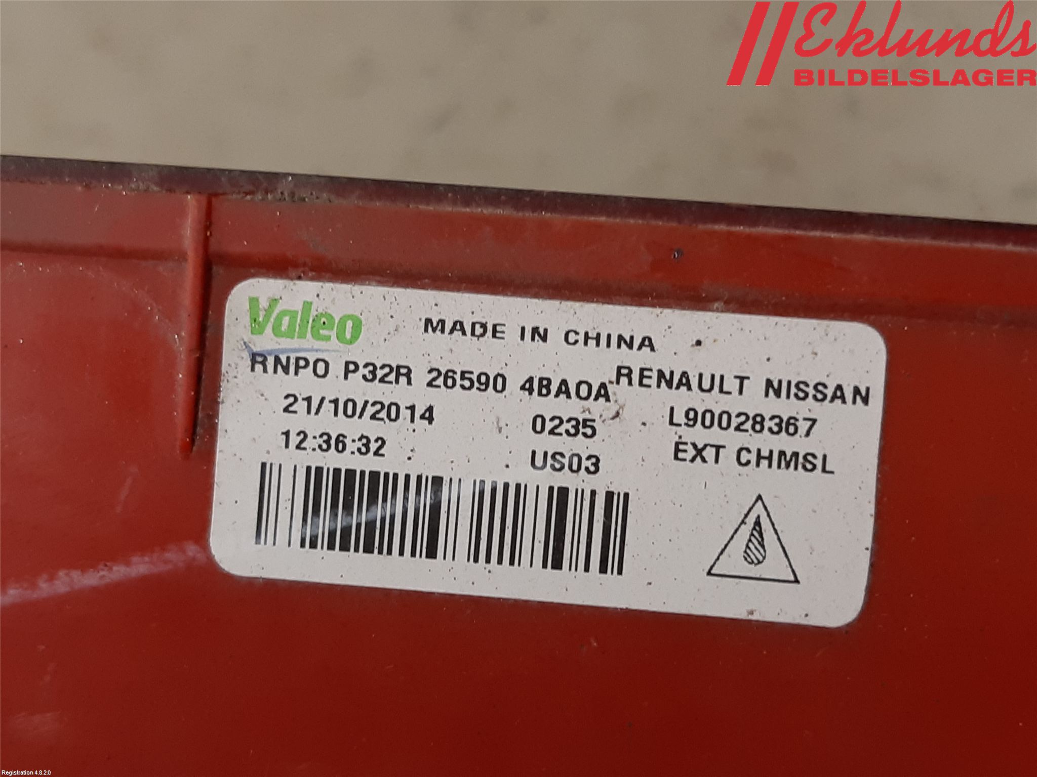 Nissan X-TRAIL 14-21 Bromsljus Bakruta