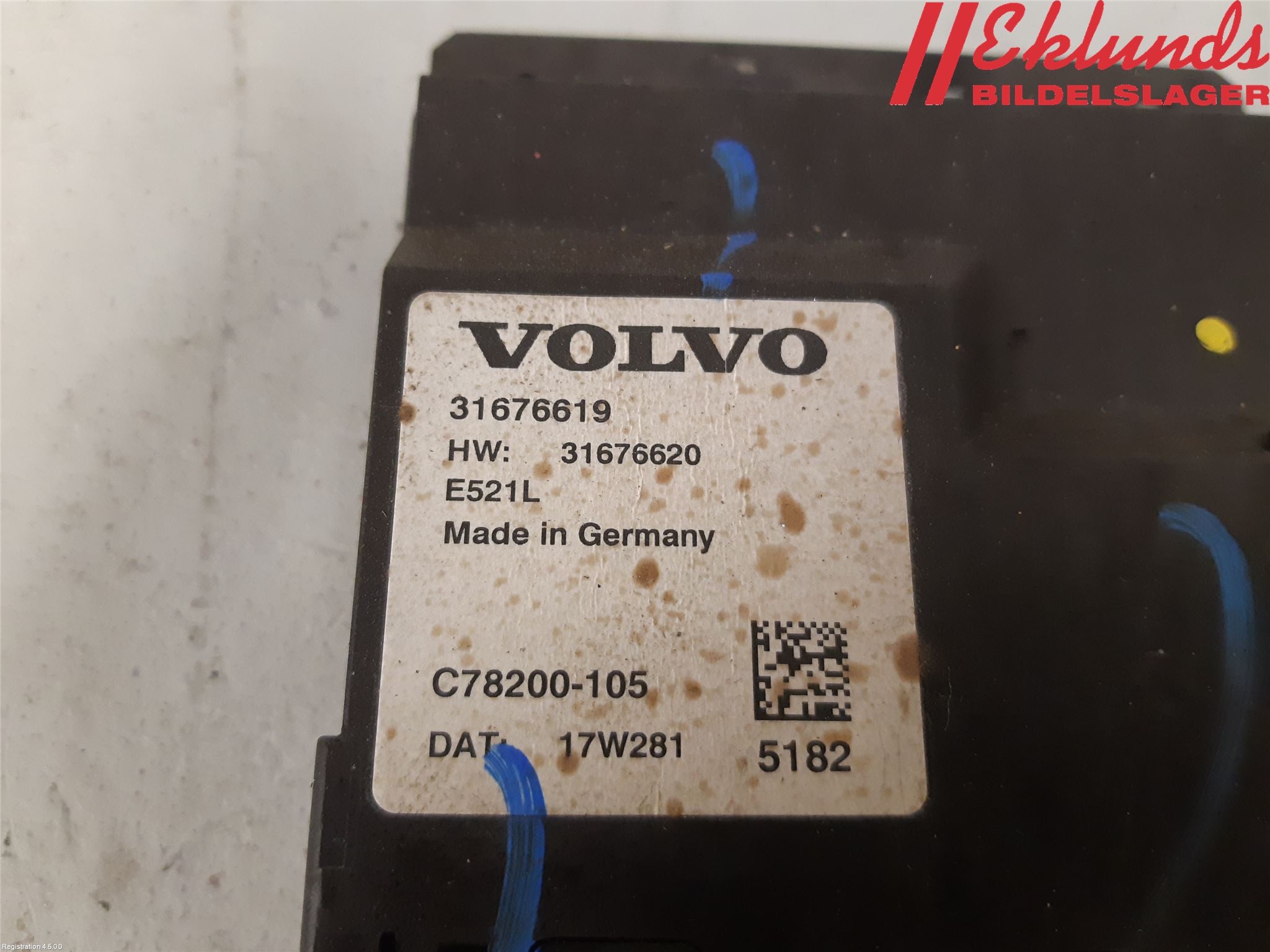 Volvo S90 17->> Styrenhet Baklucka