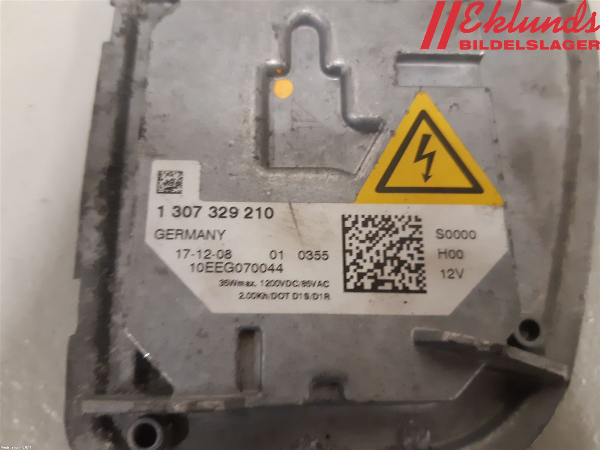 Volvo V50 08-12 Styrenhet Strålkastare