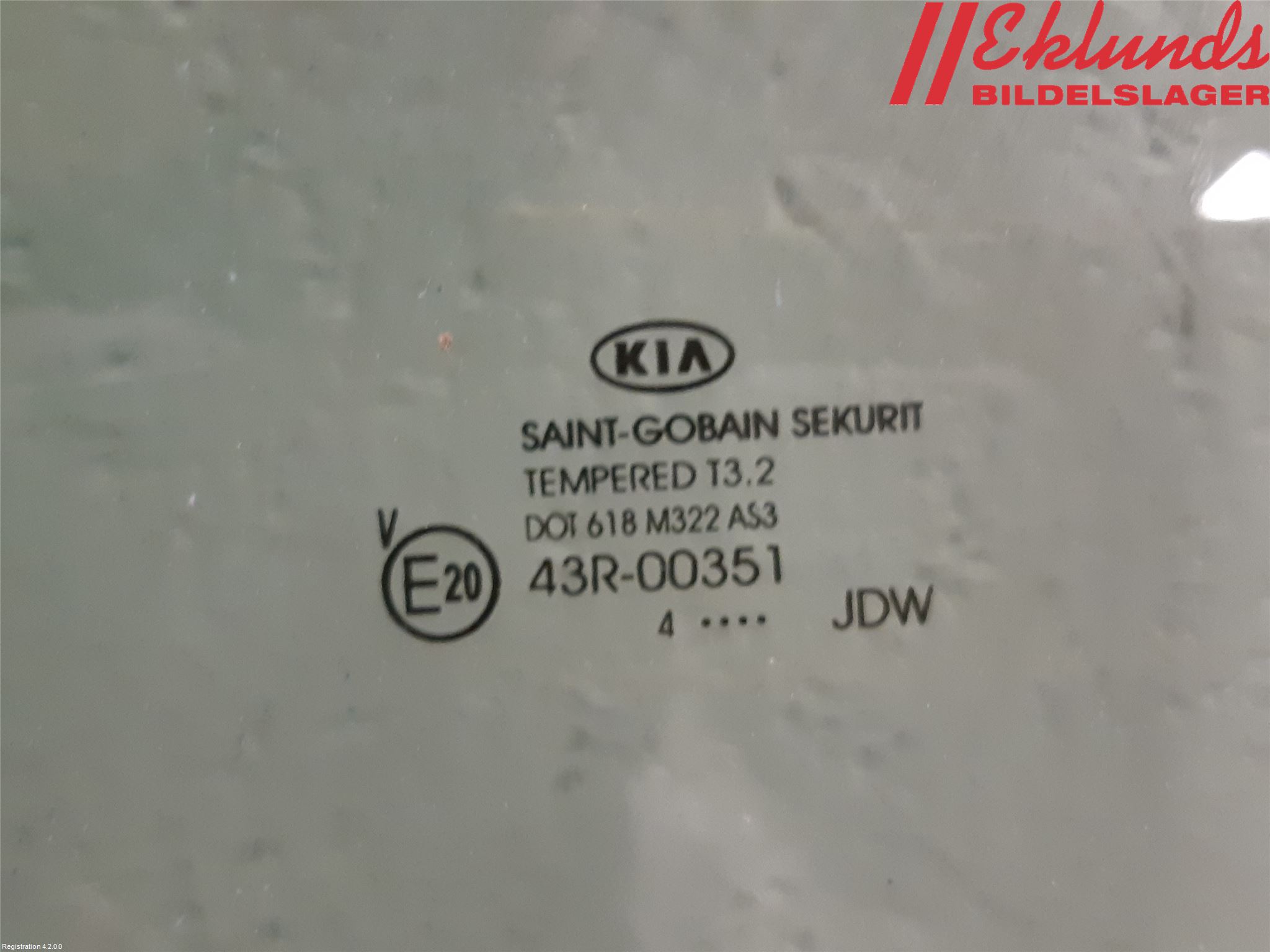 Kia CEED 12-18 Dörruta Bak Vänster