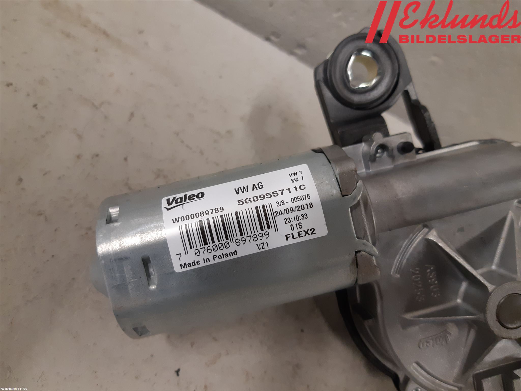 Volkswagen VW PASSAT 15-19 Torkarmotor Baklucka