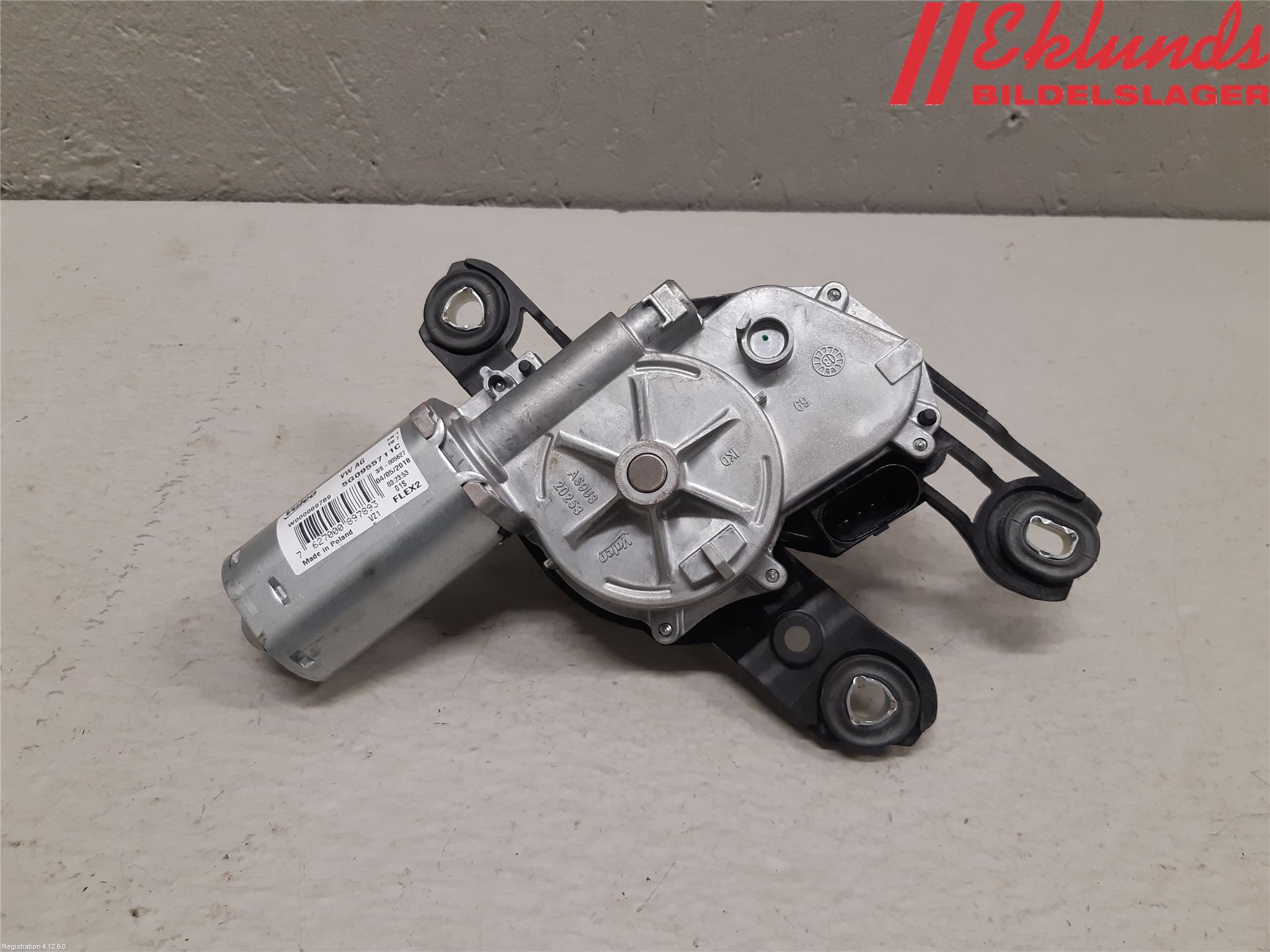 Volkswagen VW PASSAT 15-19 Torkarmotor Baklucka
