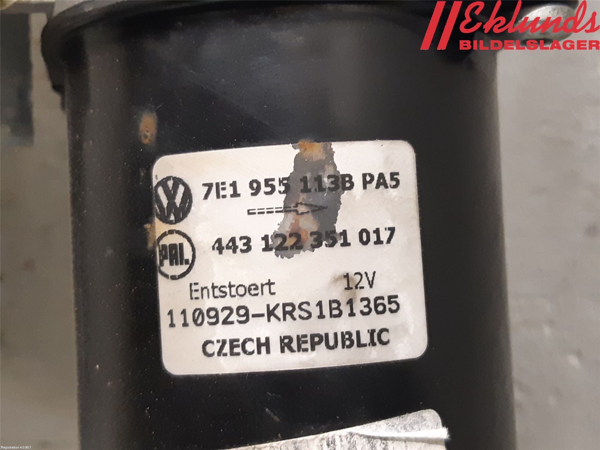 Volkswagen VW TRANSP/CARAVELLE (T5) 04-15 Torkarmotor Vindruta