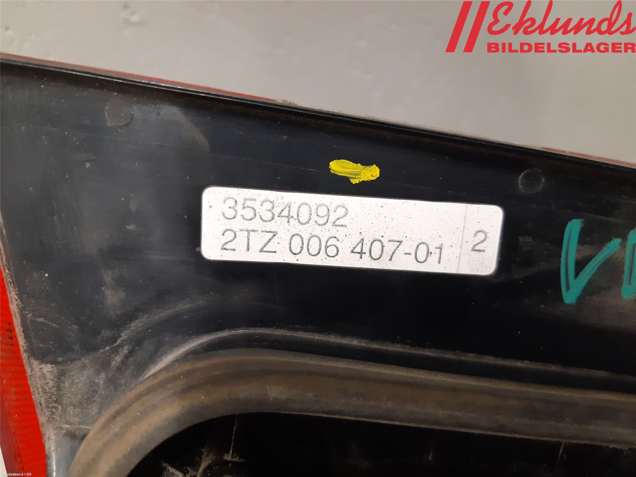 Volvo 940 91-98 Bakljus Lucka Vä