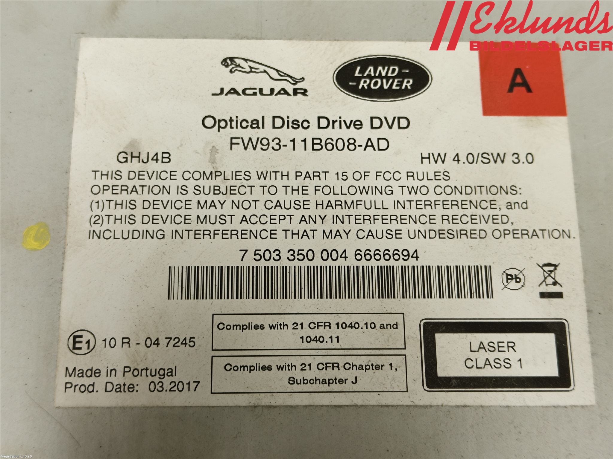 Jaguar F-PACE Cd Radio - Multimediapanel