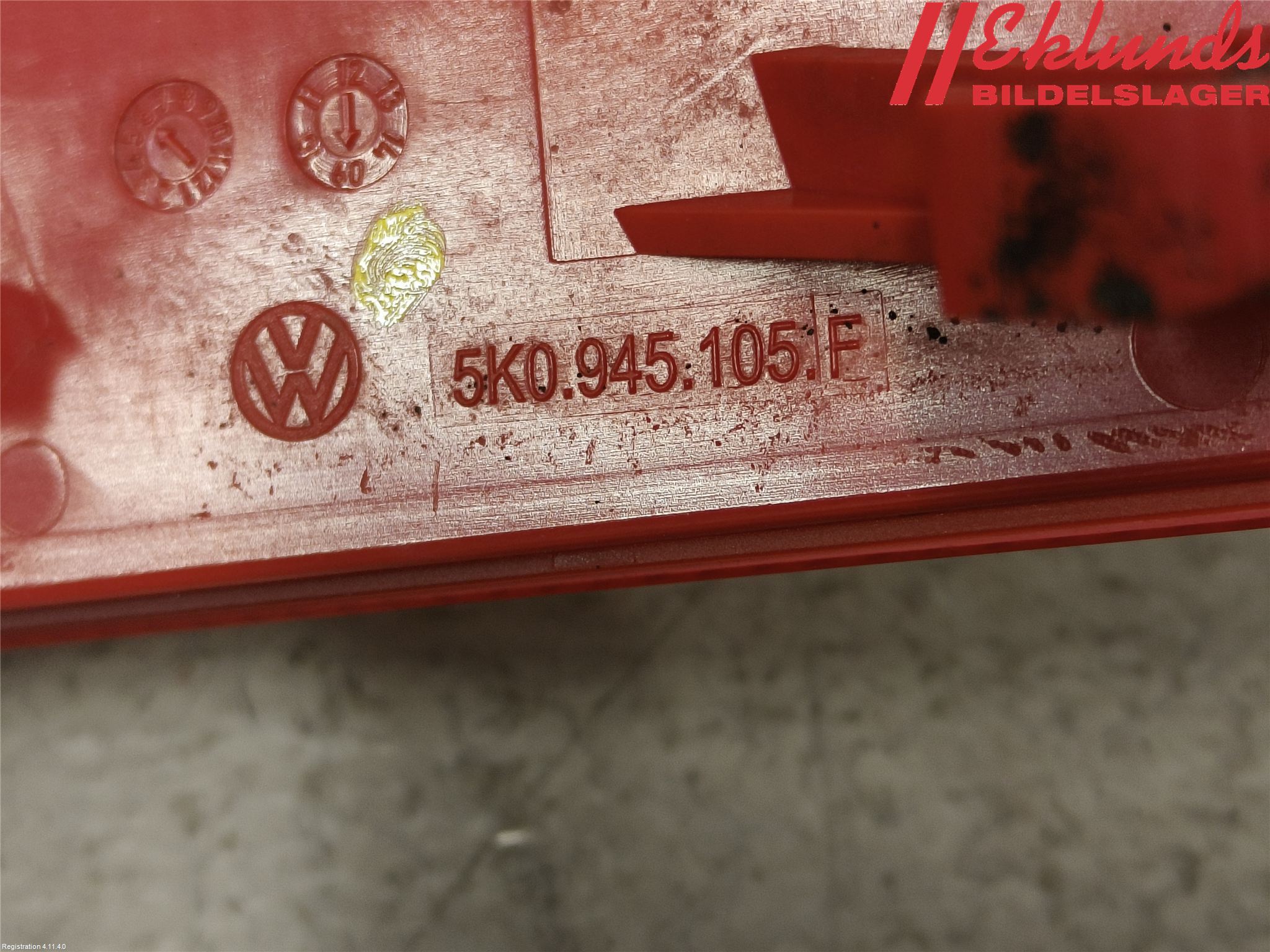 Volkswagen VW GOLF VI 09-13 Dimljus/Reflex Bak