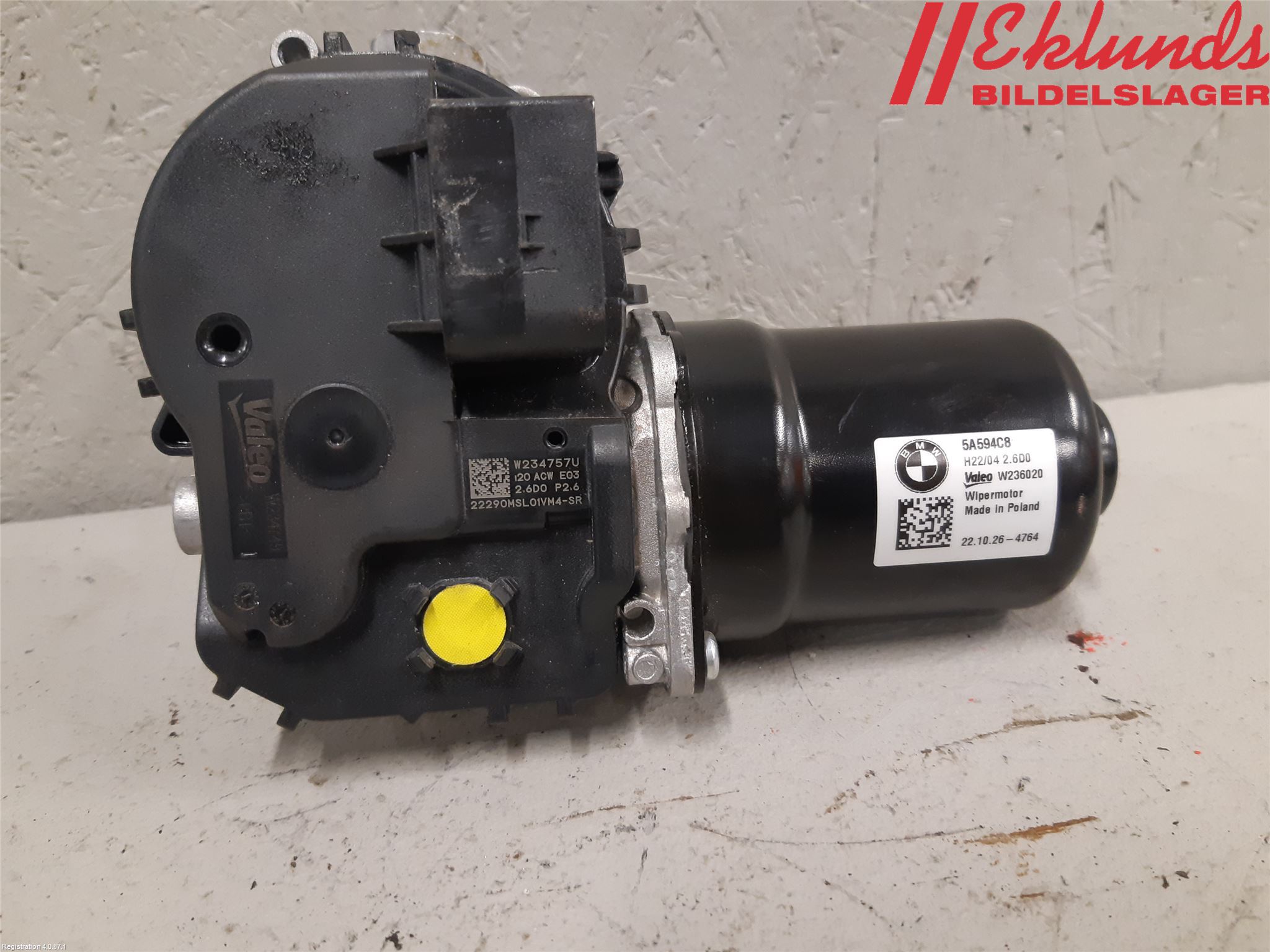 BMW iX I20 22- Torkarmotor Vindruta
