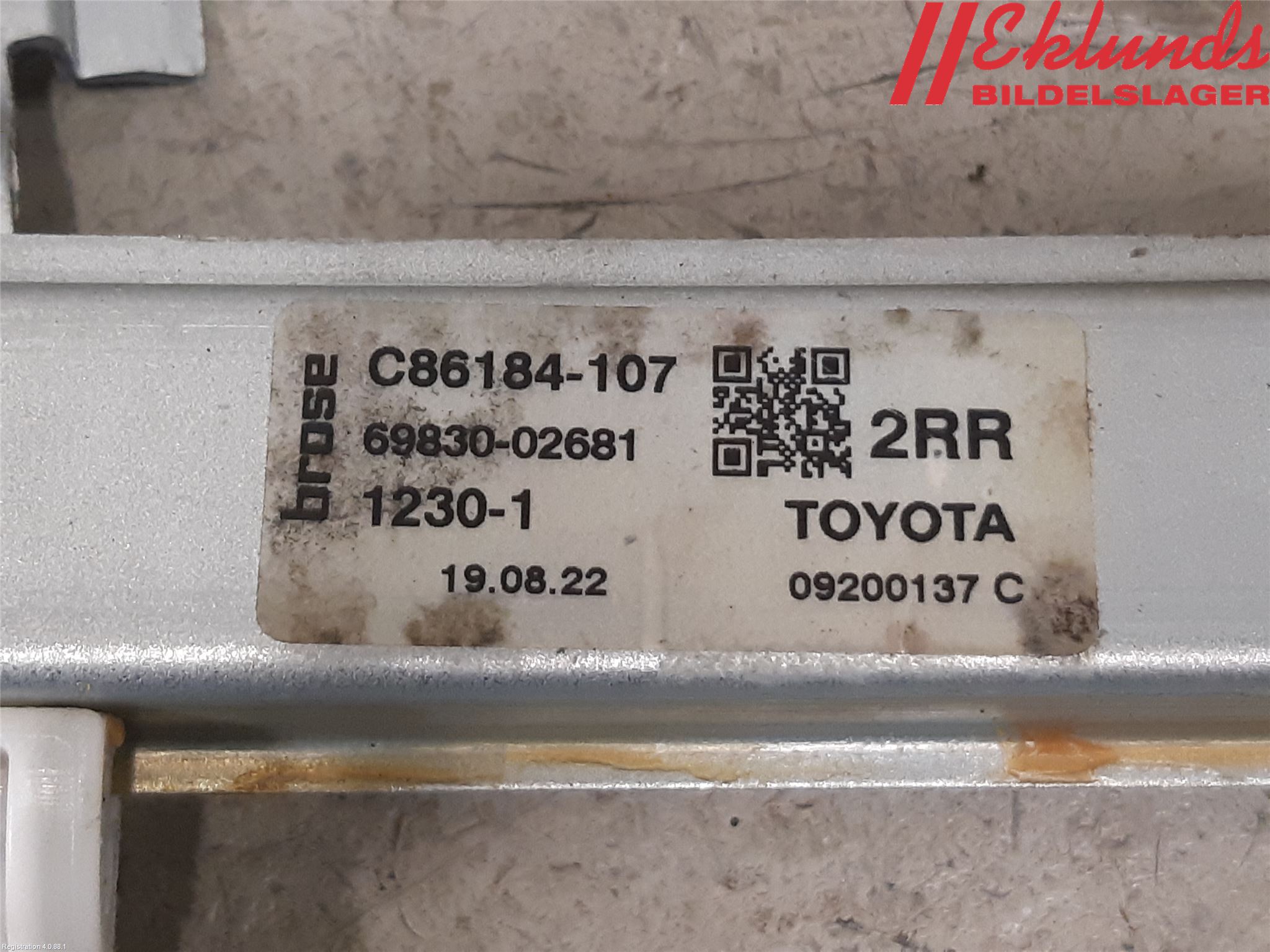 Toyota COROLLA 19- Fönsterhiss El Kompl