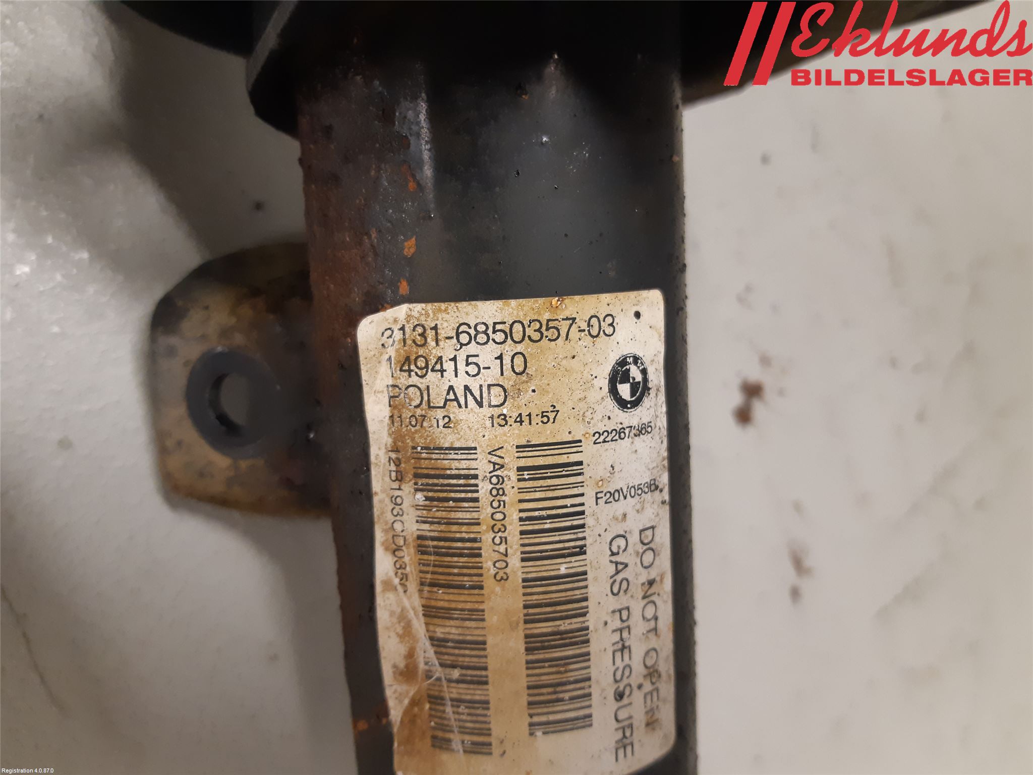 BMW 1 F20/F21 11-19 Fjäderben Fram Vänster